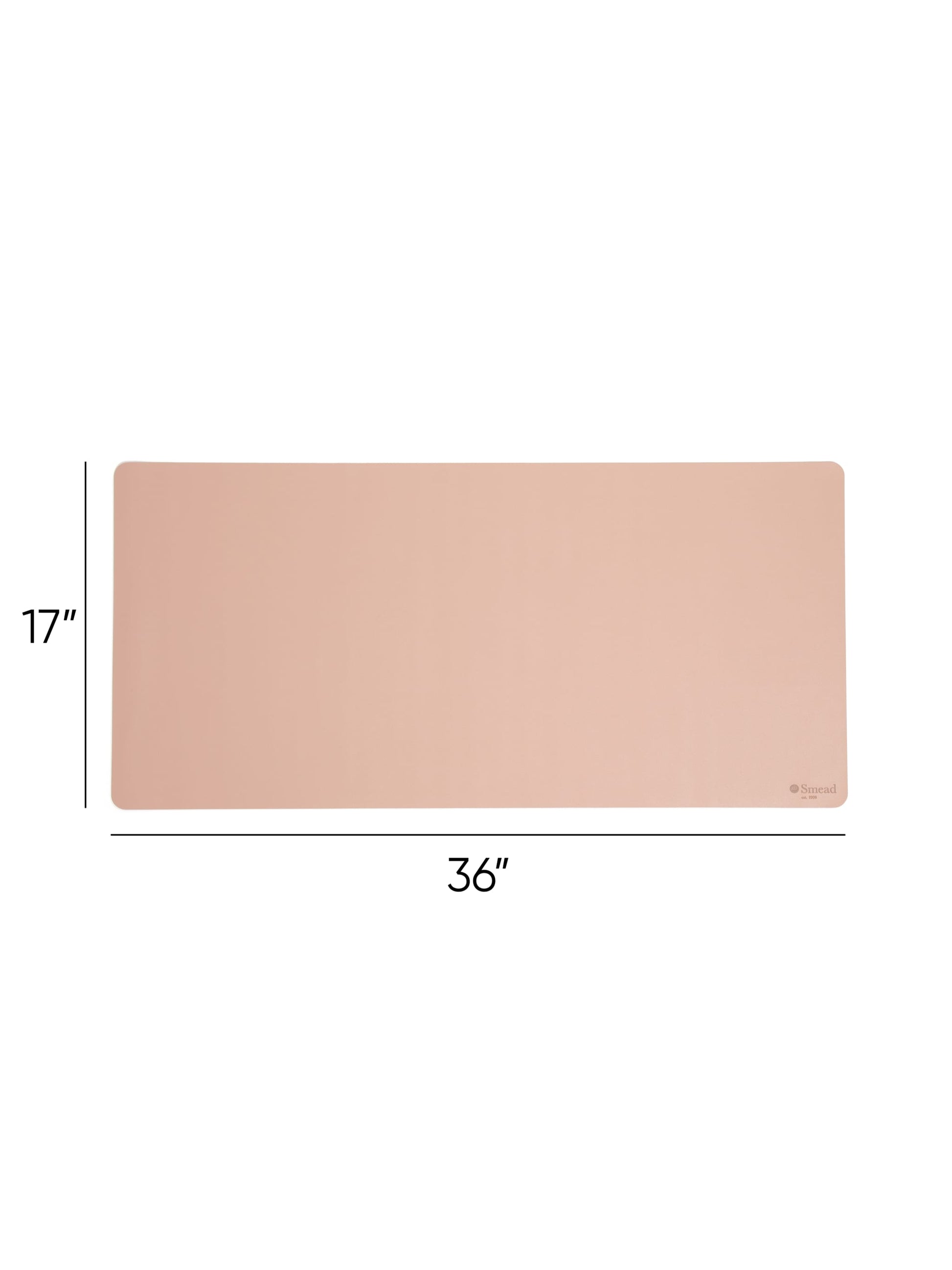 Vegan Leather Desk Pad, Dusty Rose Color, 36"X17" Size, 086486648295