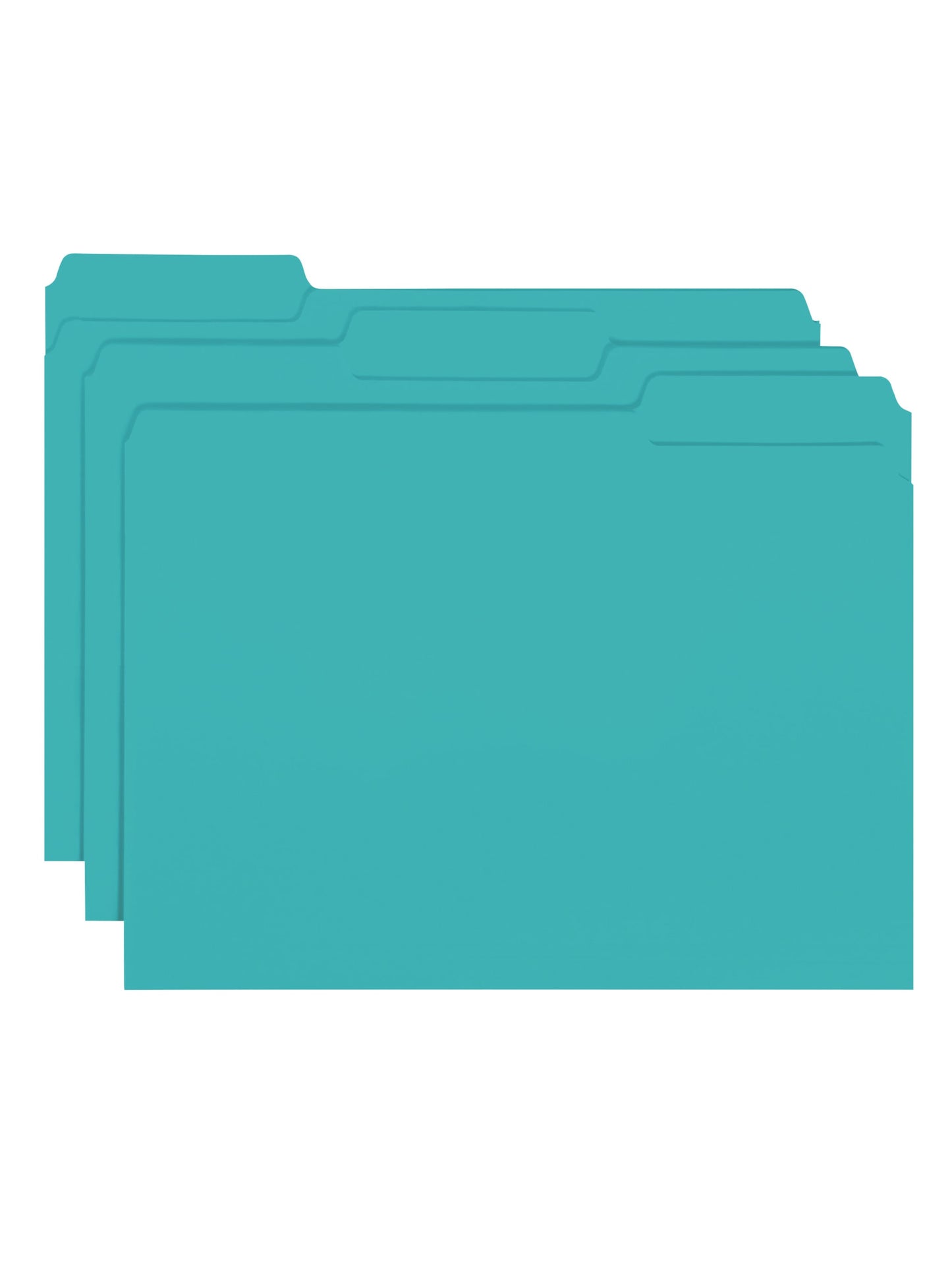 Interior File Folders, Aqua Color, Letter Size, Set of 100, 086486102353