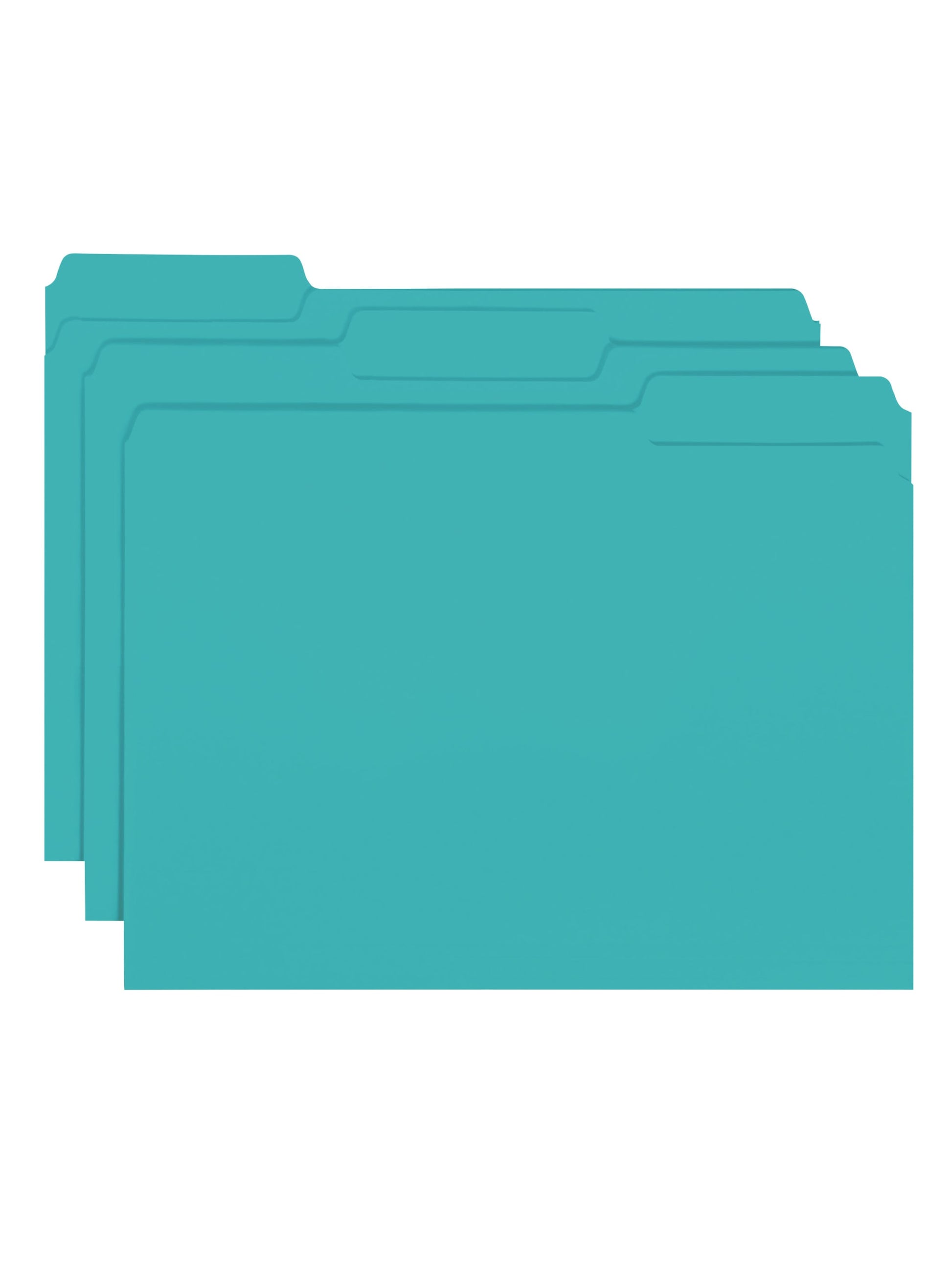 Interior File Folders, Aqua Color, Letter Size, Set of 100, 086486102353