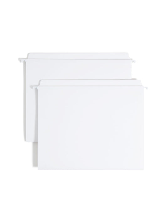 FasTab® Hanging File Folders, Straight-Cut Tab, White Color, Letter Size, Set of 20, 086486641029