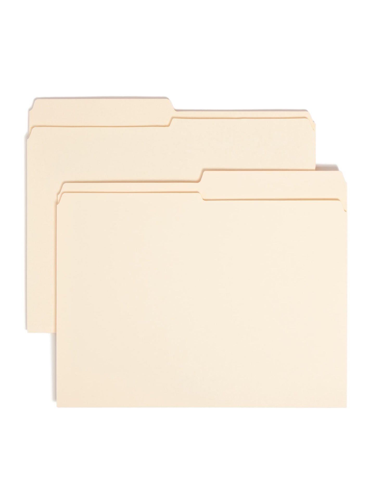 Reinforced Tab File Folders, 1/2-Cut Tab, Manila Color, Letter Size, Set of 100, 086486103268