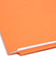 Shelf-Master® Reinforced End Tab Fastener File Folders, Straight-Cut Tab, Orange Color, Letter Size, Set of 50, 086486256407