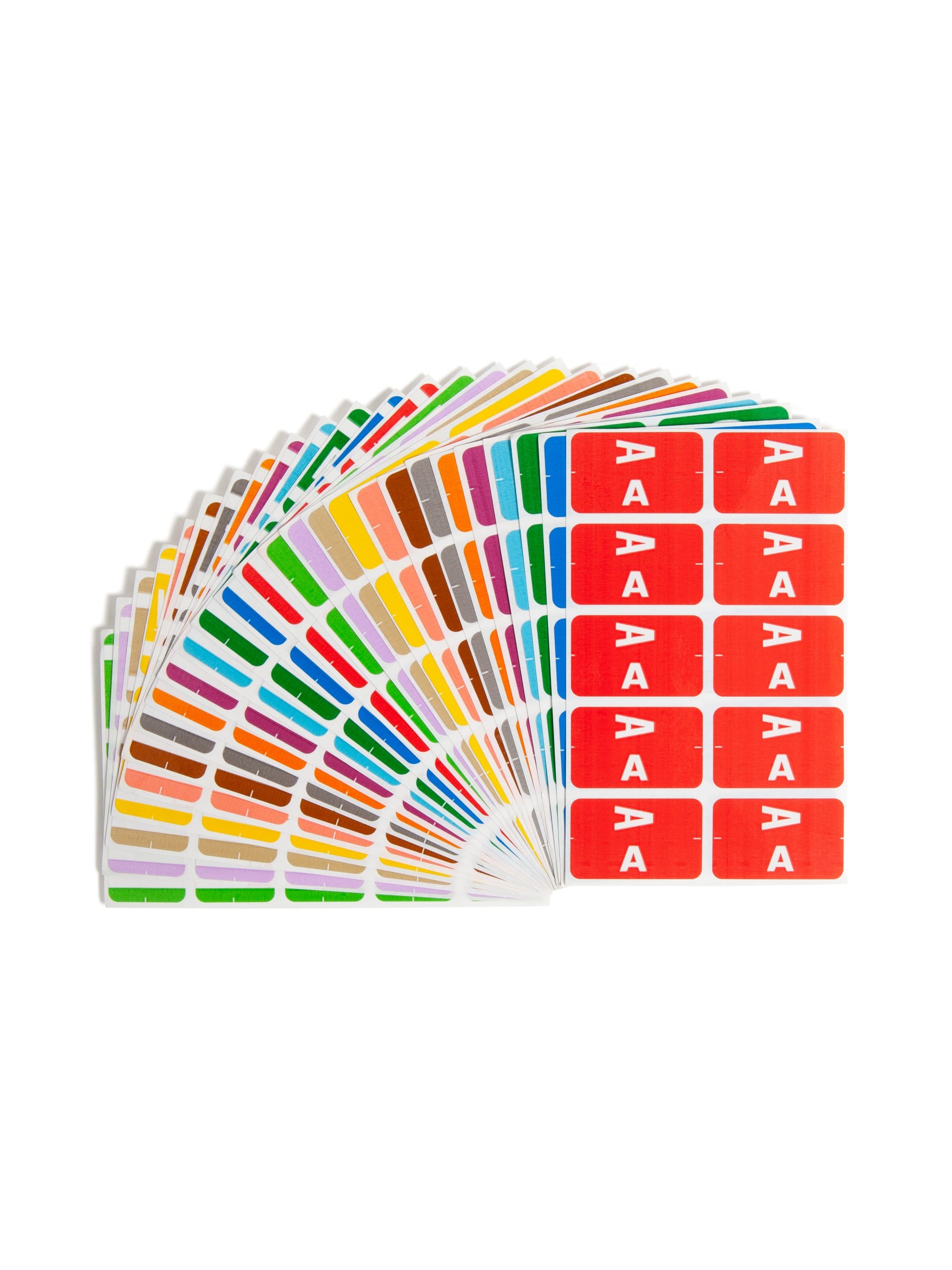 AlphaZ® ACCS and ACC Color Coded Alphabetic Labels - Sheets, Assorted Colors Color, 1" X 1-5/8" Size, Set of 1, 086486671705