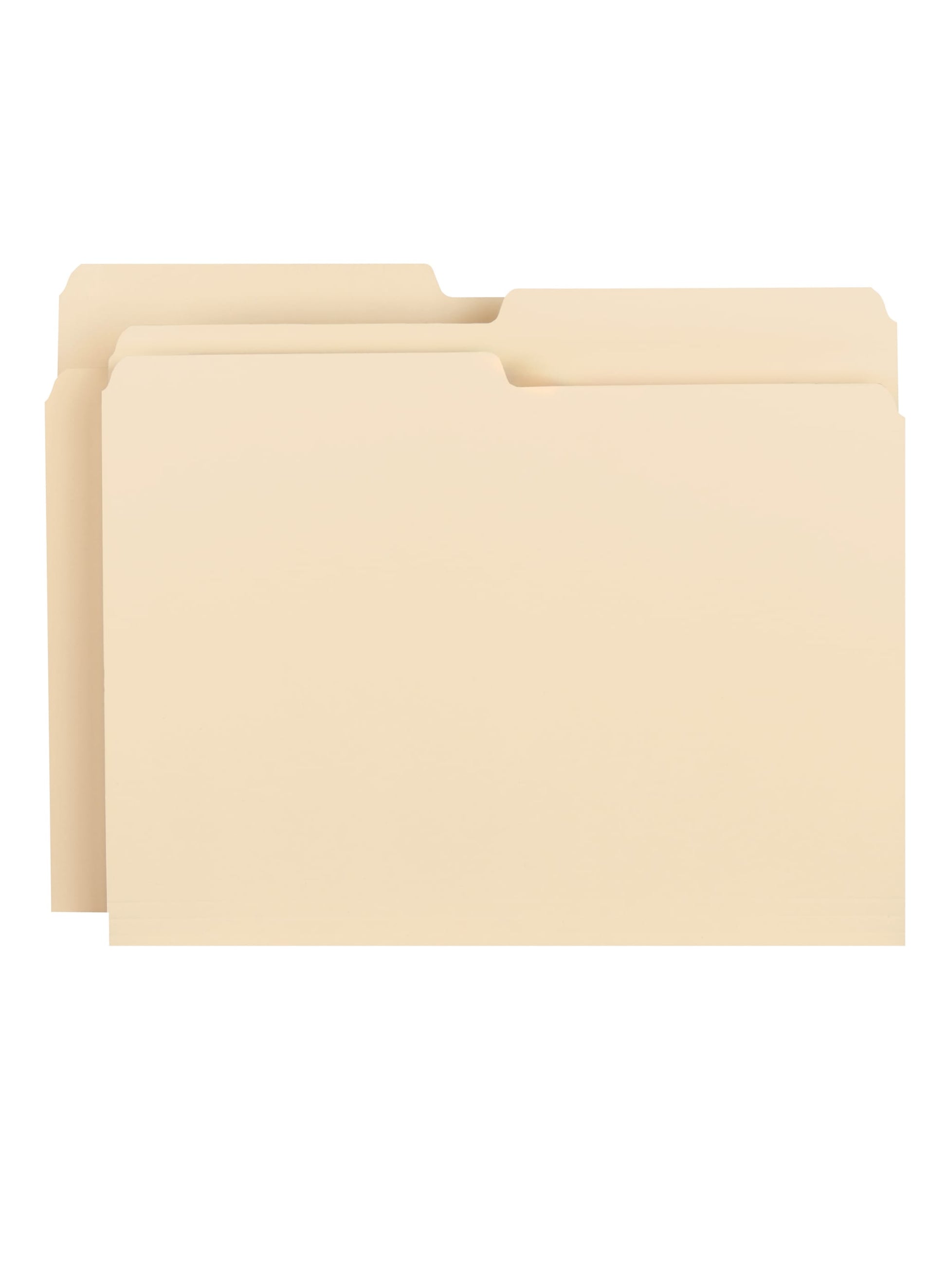 Standard File Folders, 1/2-Cut Tab, Manila Color, Letter Size, Set of 100, 086486103206