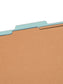 Pressboard Classification File Folders, 2 Dividers, 2 inch Expansion, Blue Color, Letter Size, 