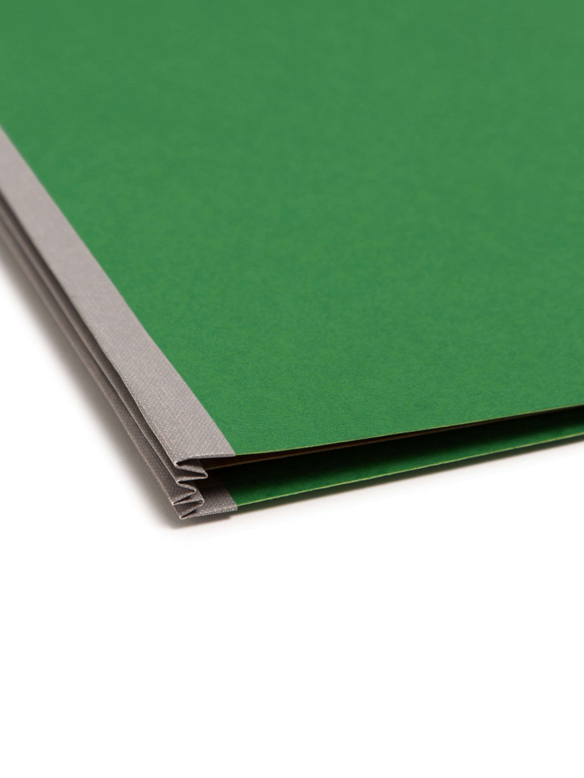 SafeSHIELD® Premium Pressboard Classification File Folders, 2 Dividers, 2 inch Expansion, 2/5-Cut Tab, Green Color, Legal Size, 