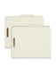 Pressboard Classification File Folders, 1 Divider, 2 inch Expansion, Gray/Green Color, Letter Size, 