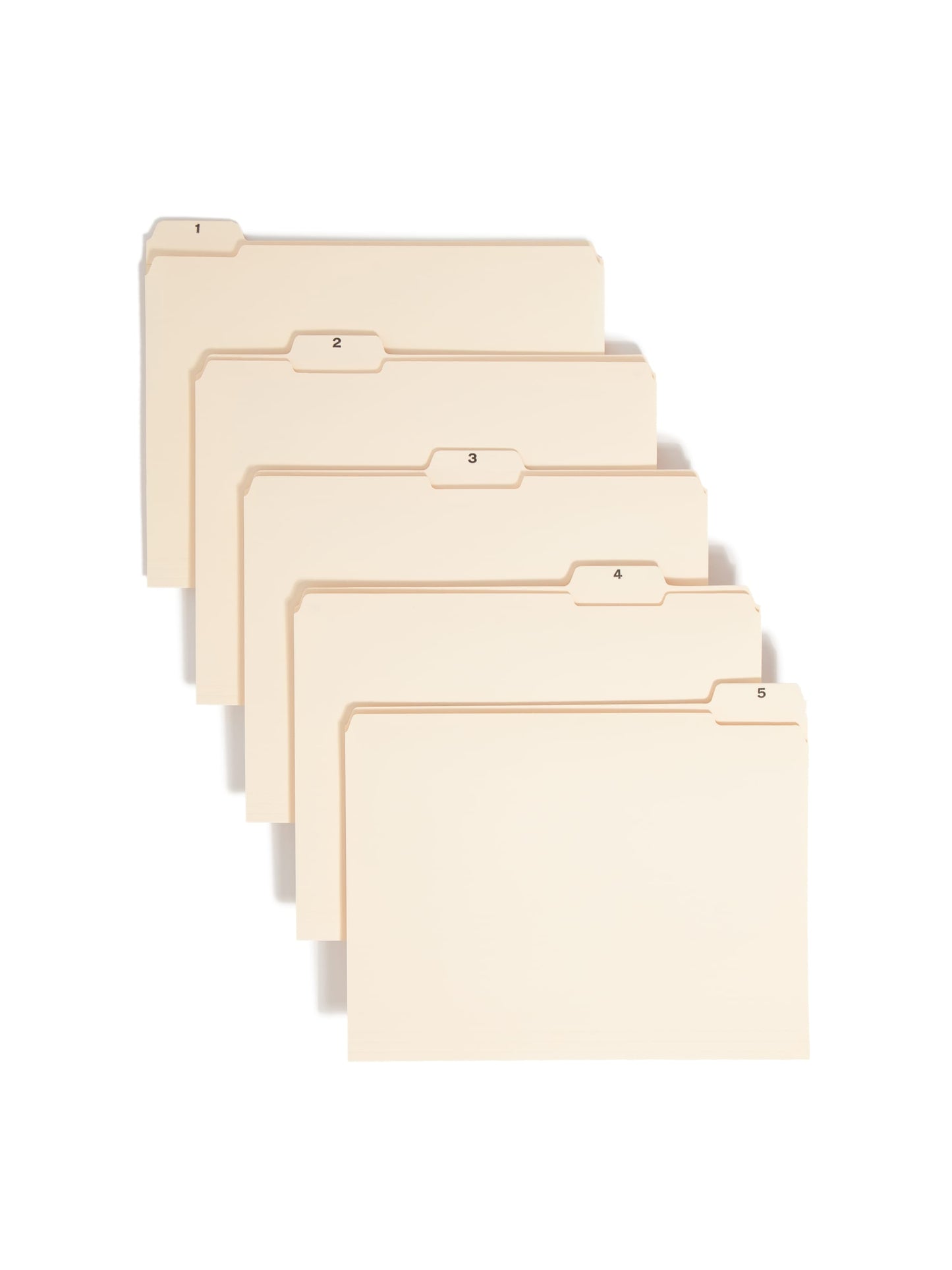 Reinforced Tab Indexed File Folder Set, Manila Color, Letter Size, Set of 1, 086486117692