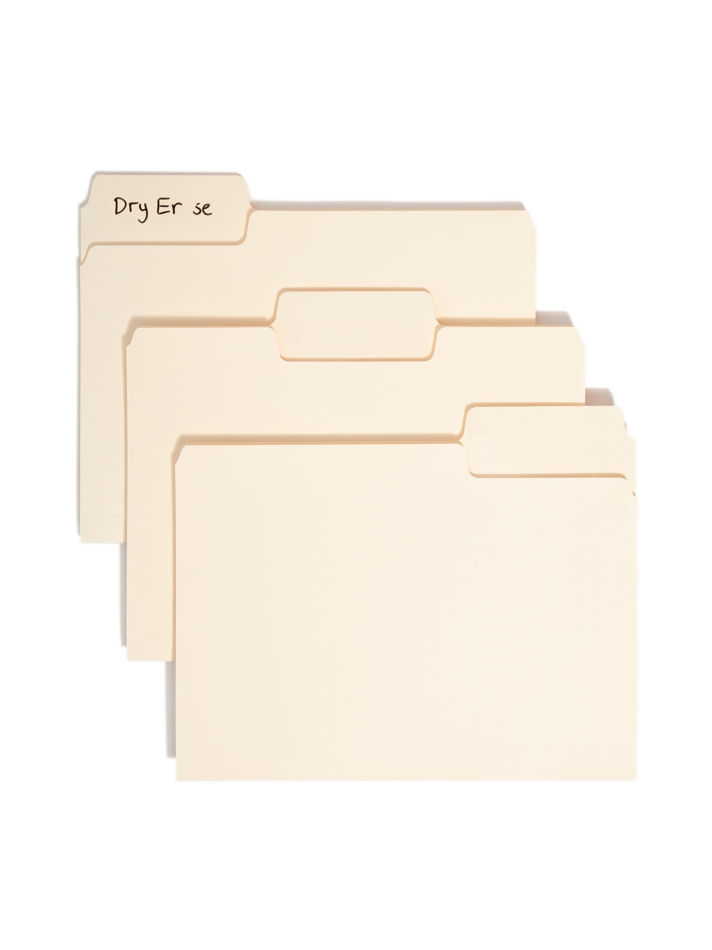 Erasable SuperTab® File Folders, Manila Color, Letter Size, Set of 1, 086486103800