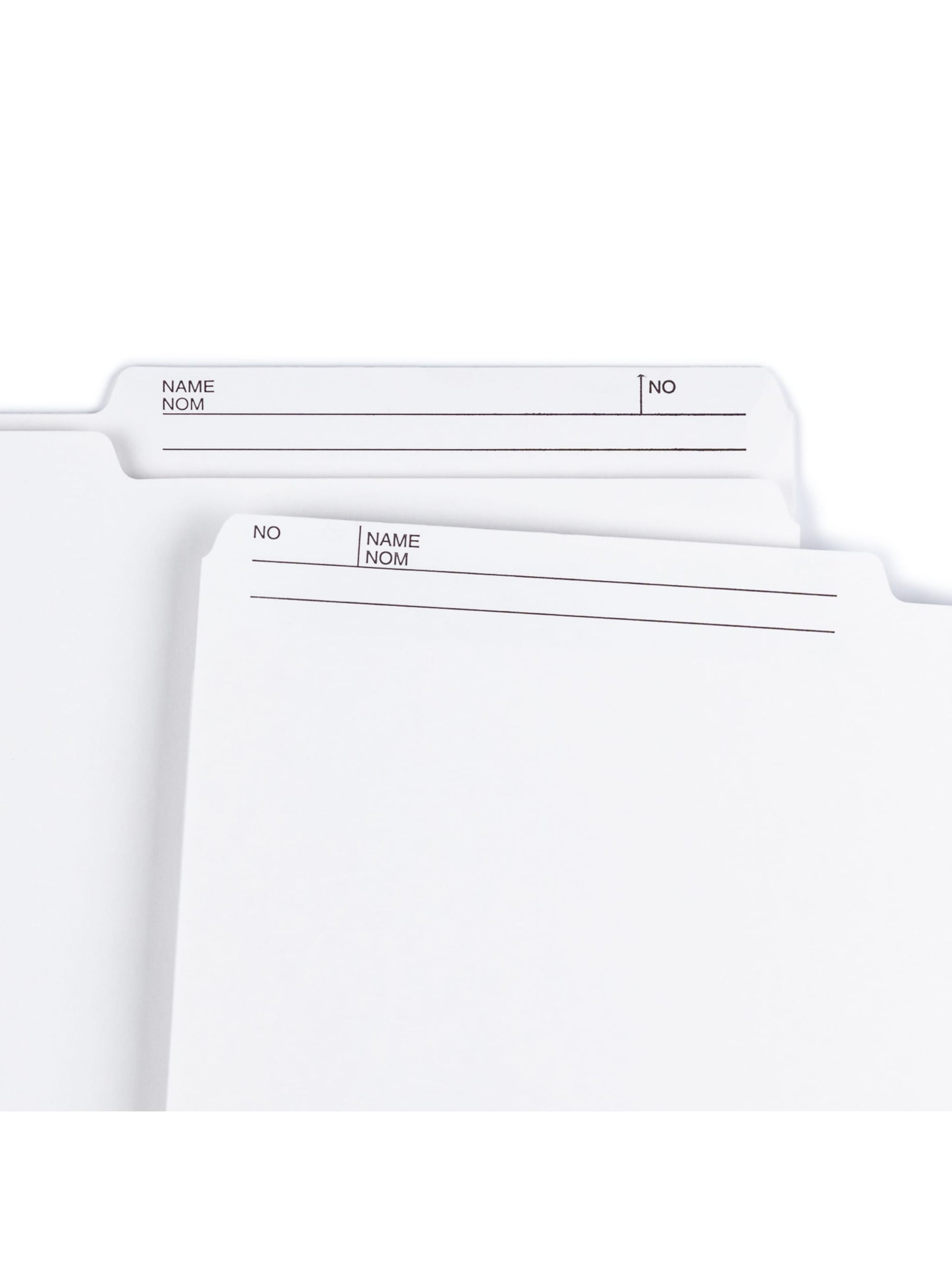 Reversible Printed Tab File Folders, 1/2-Cut Tab, Ivory Color, Legal Size, Set of 100, 086486153485