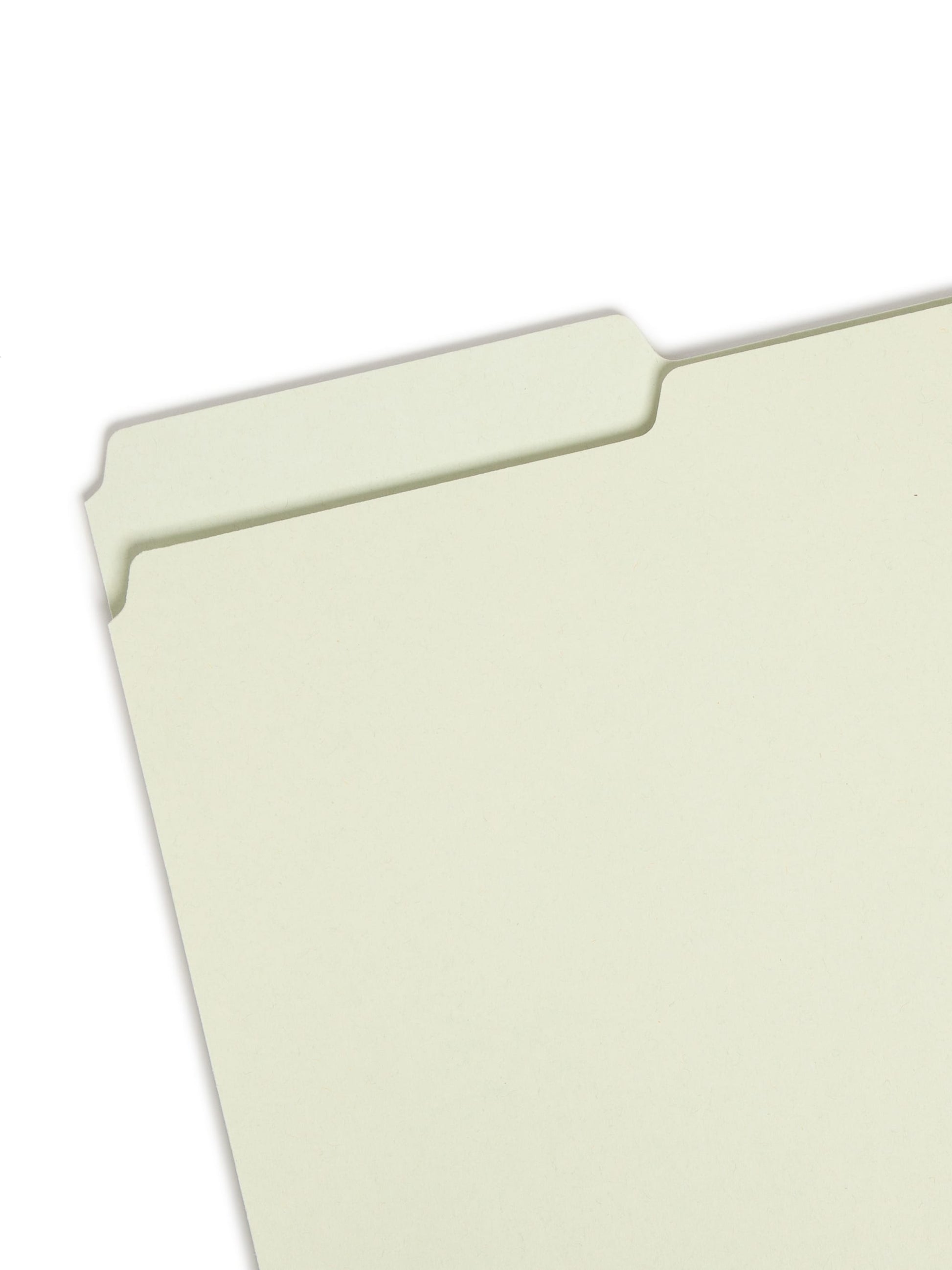 Pressboard File Folders, 2 inch Expansion, Gray/Green Color, Legal Size, 