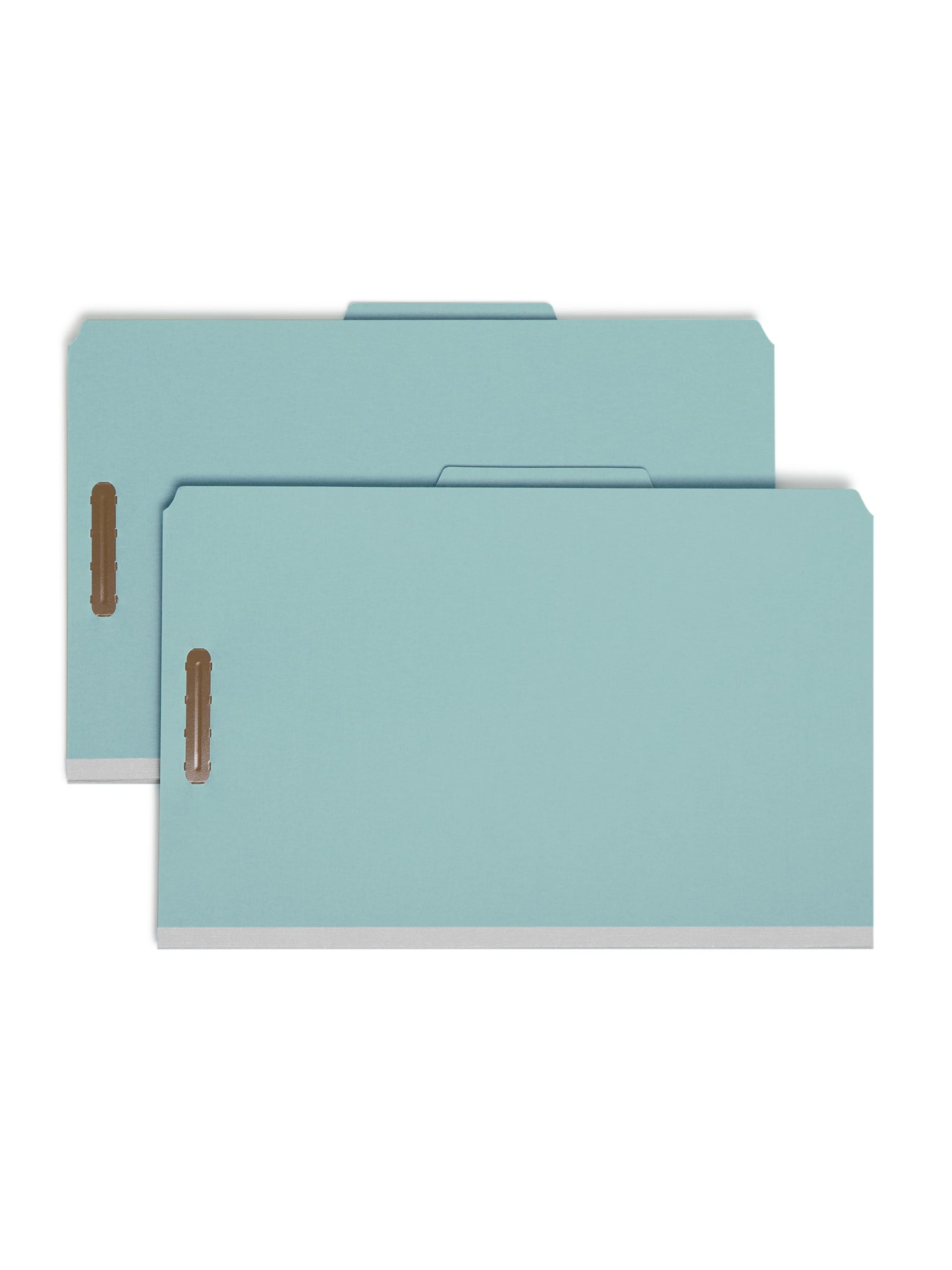 Pressboard Classification File Folders, 3 Dividers, 3 inch Expansion, Blue Color, Legal Size, Set of 10, 30086486190900