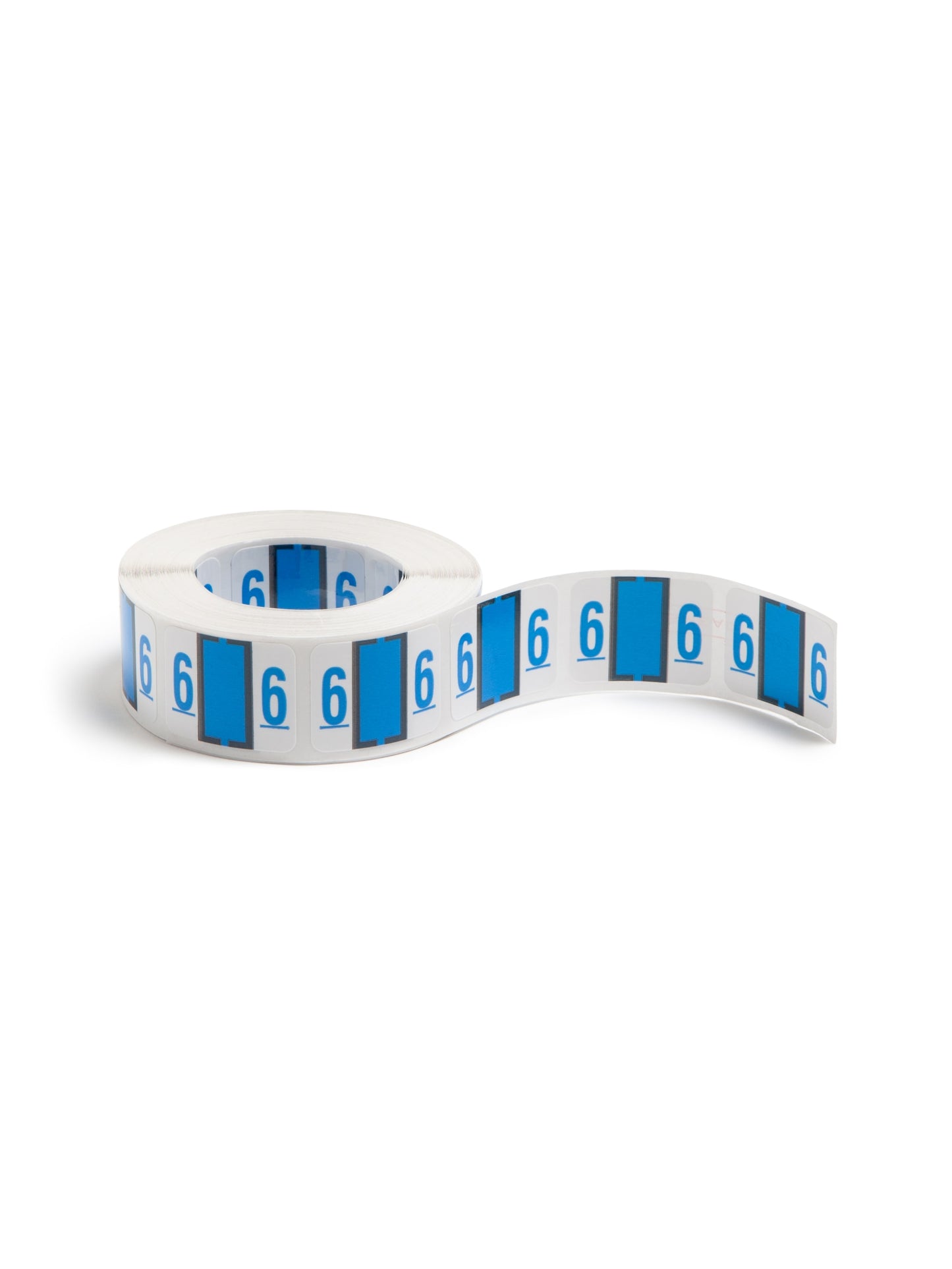 BCCRN Bar Style Color-Coded Numeric Labels, 0-9 Rolls, Blue Color, 1-1/4" X 1" Size, Set of 1, 086486673761