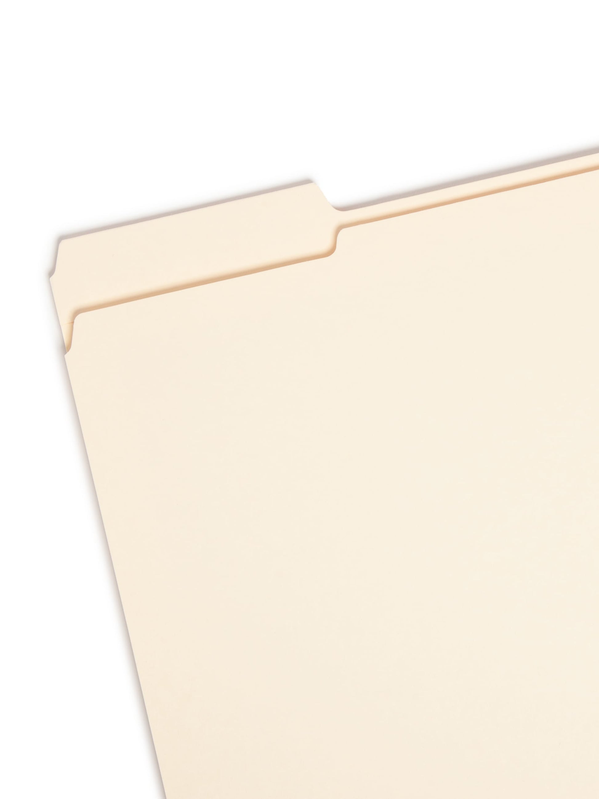 Reinforced Tab File Folders, 1 1/2 inch Expansion, 1/3-Cut Tab, Manila Color, Letter Size, Set of 50, 086486104050