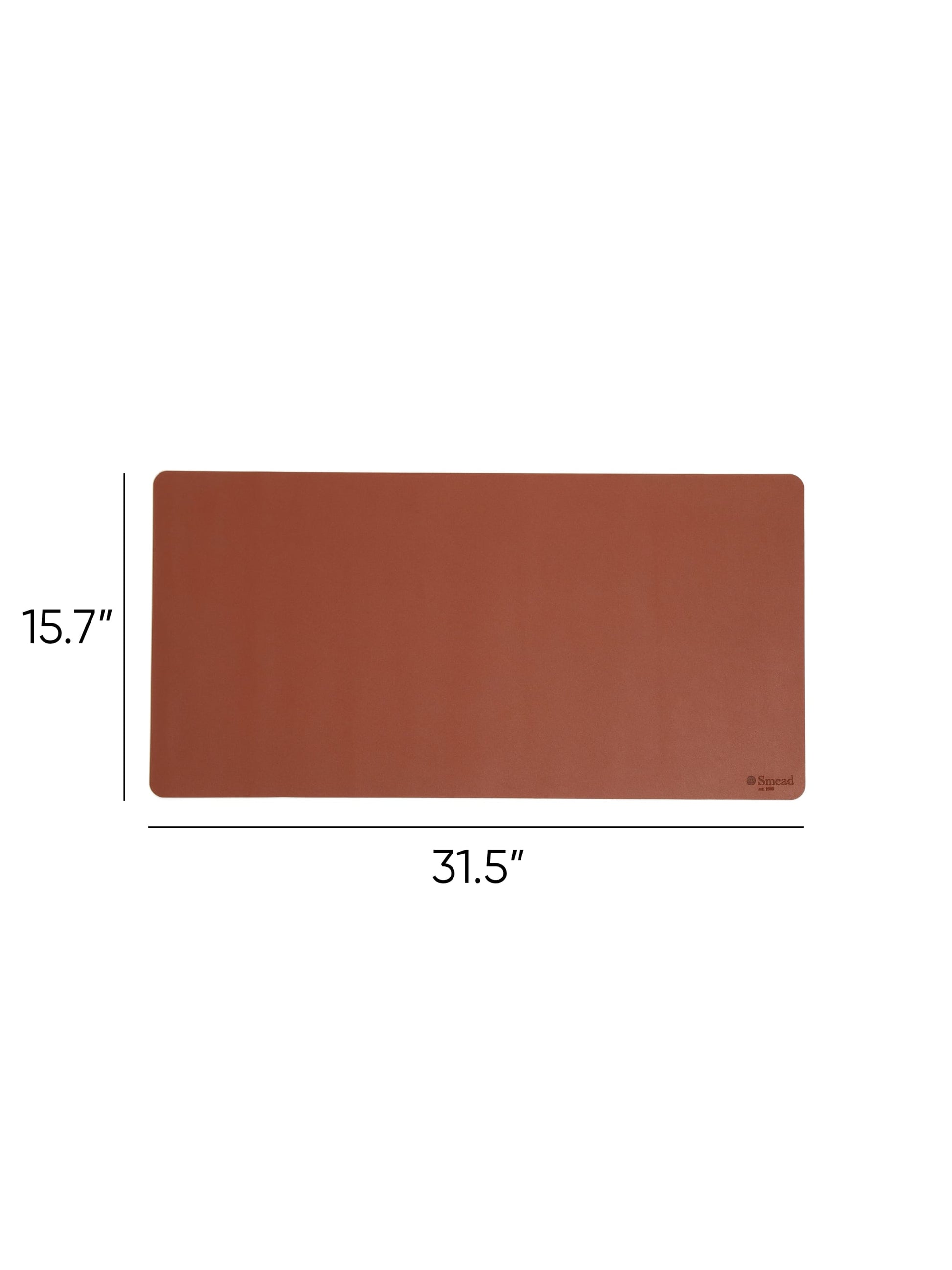 Vegan Leather Desk Pad, Saddle Color, 31.5"X15.7" Size, 086486648325