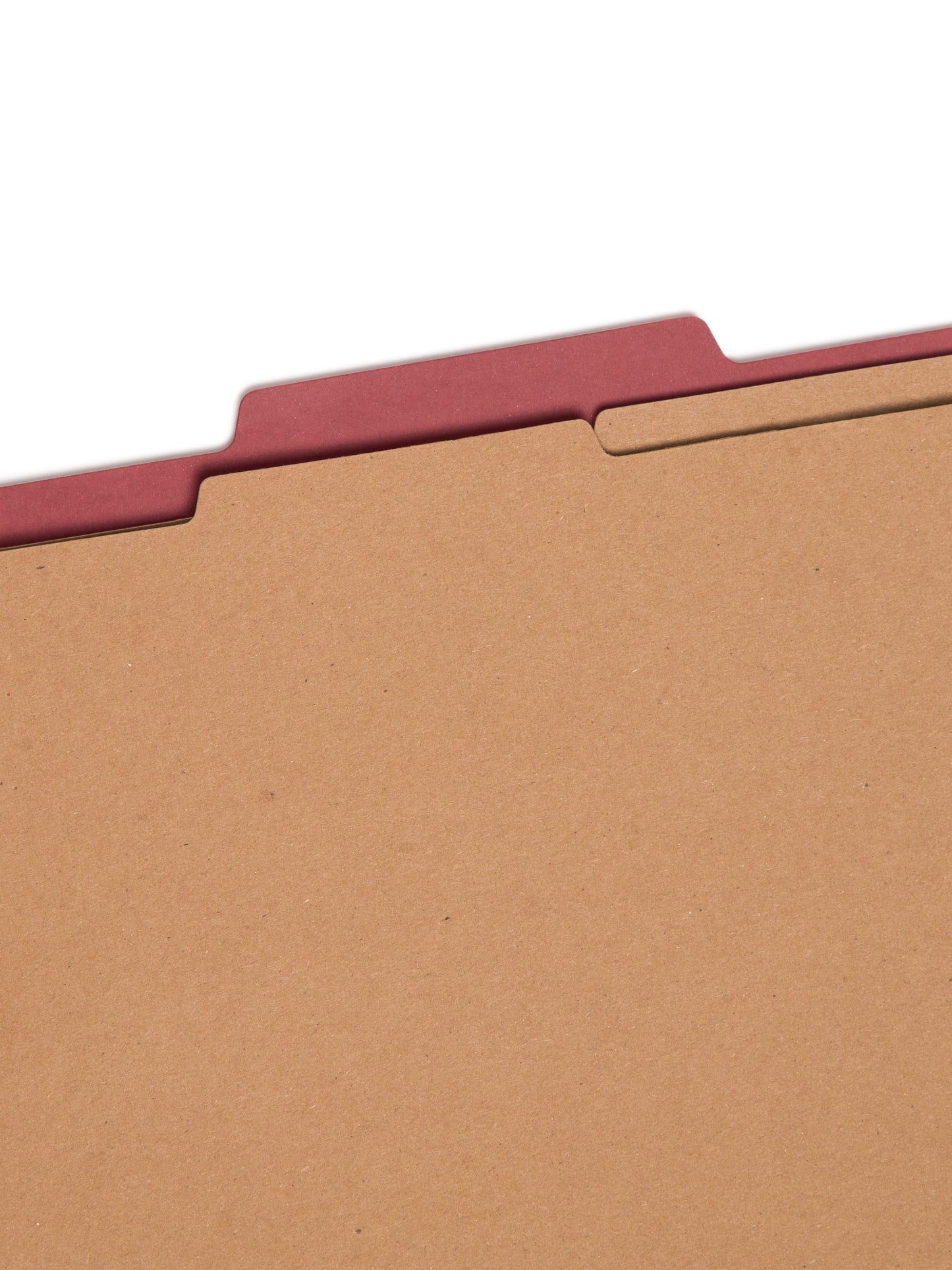 Pressboard Classification File Folders, 2 Dividers, 2 inch Expansion, Red Color, Letter Size, 