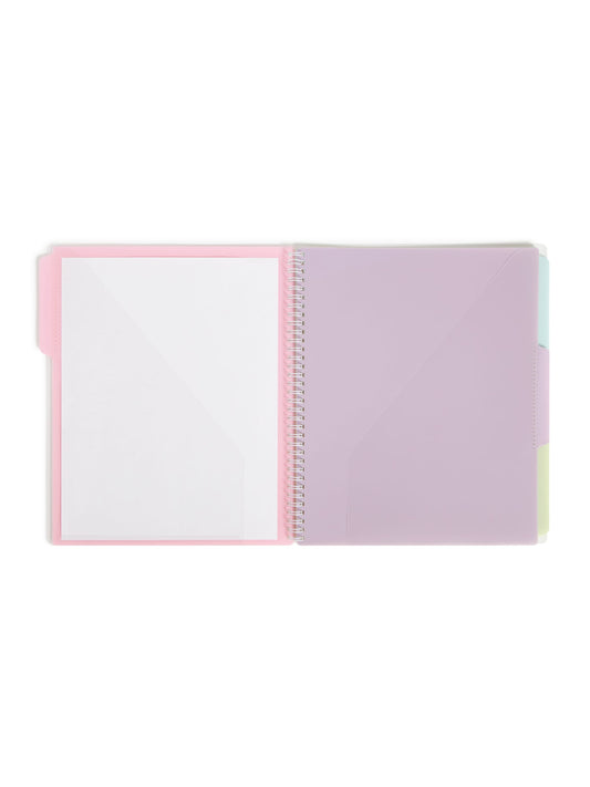 Project Organizer, 12 Pockets, 6 Dividers, 1/3-Cut Tab, Assorted Colors Color, Letter Size, Set of 1, 086486892087