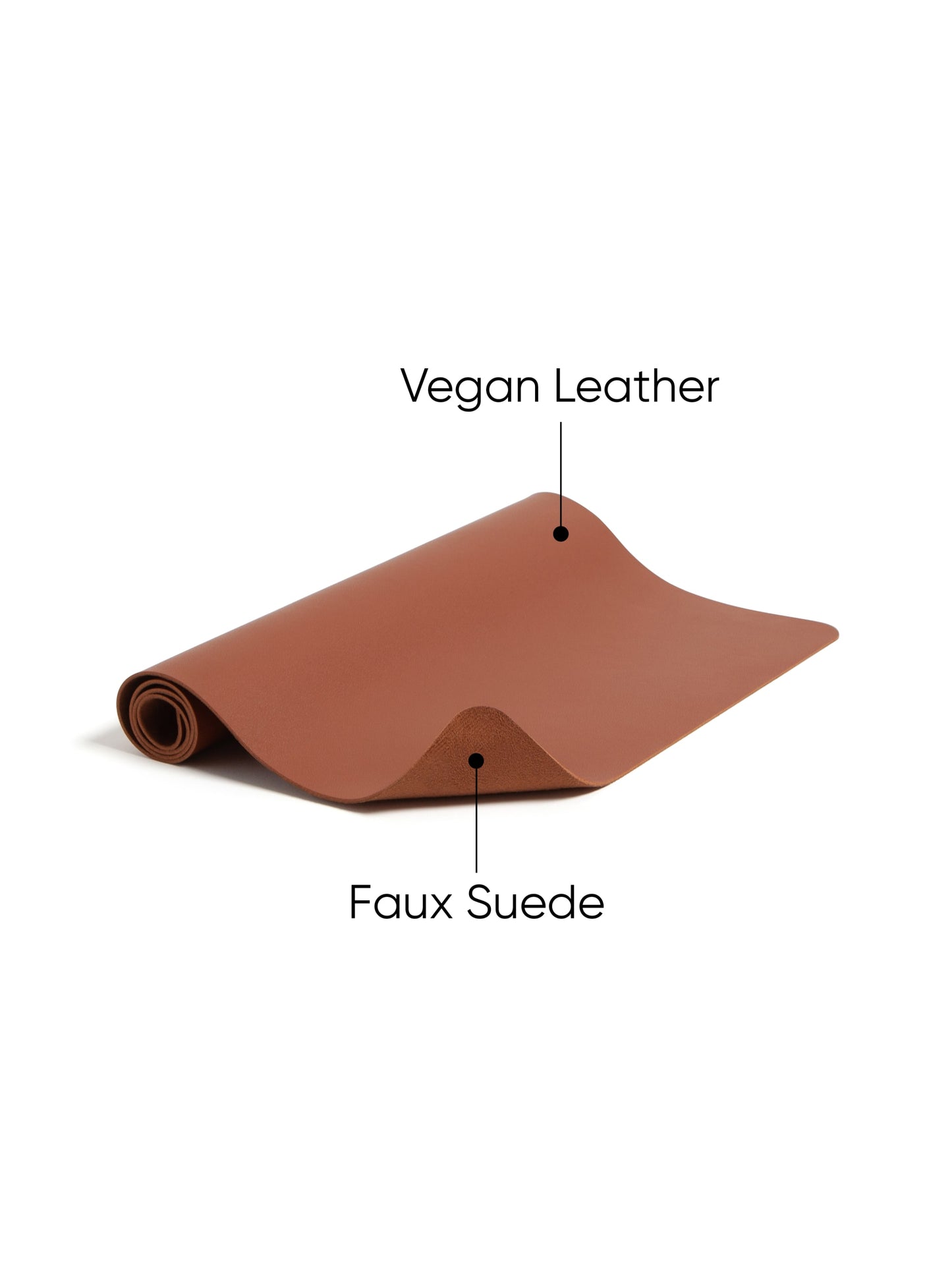 Vegan Leather Desk Pad, Saddle Color, 23.6"X13.7" Size, 086486648370