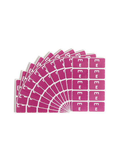 AlphaZ® ACCS Color Coded Alphabetic Labels - Sheets, Purple Color, 1" X 1-5/8" Size, Set of 100, 086486671750