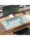 Vegan Leather Desk Pad, Superior Blue Color, 31.5"X15.7" Size, 086486648356