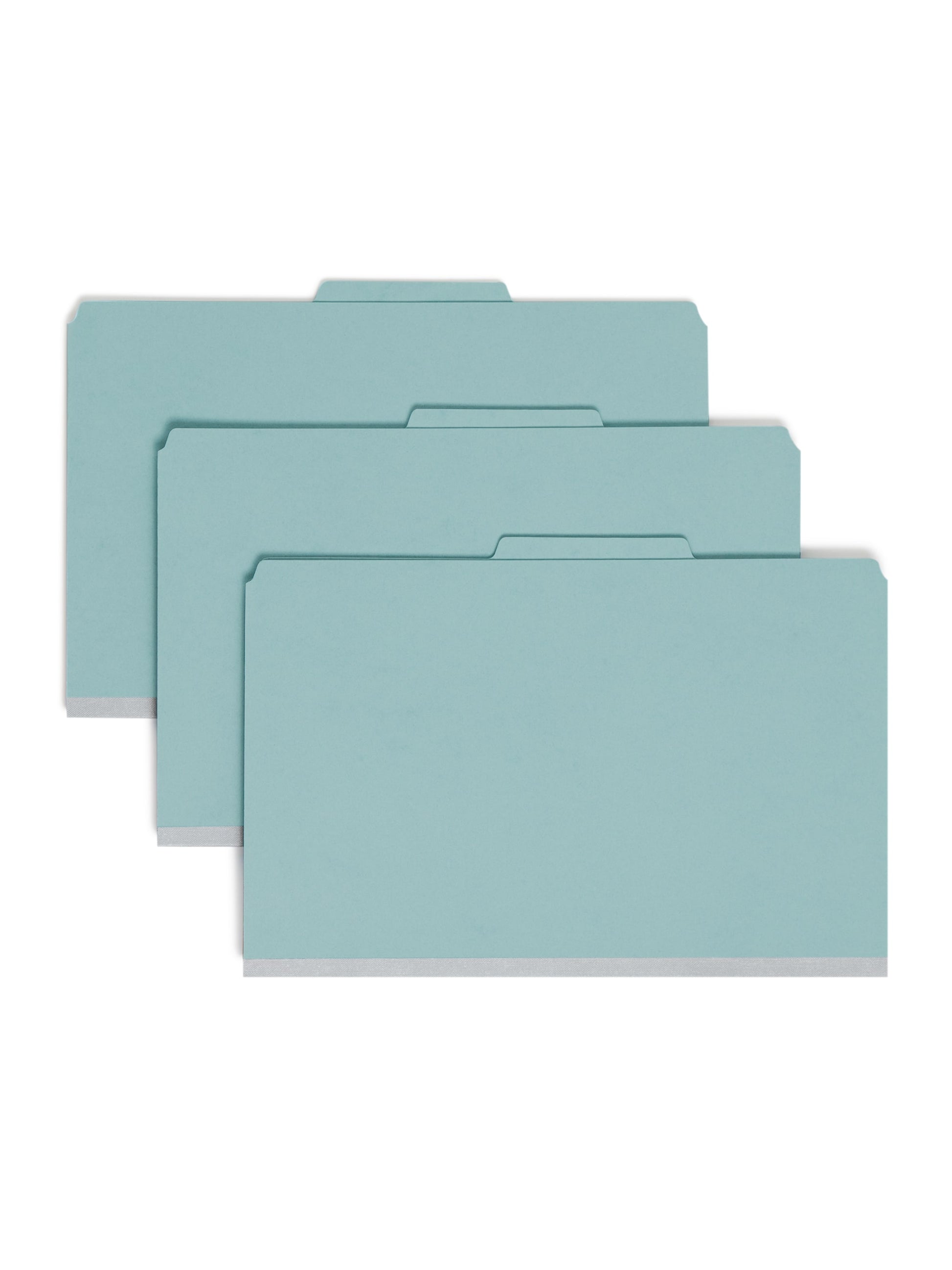 SafeSHIELD® Pressboard Classification File Folders with Pocket Dividers, Blue Color, Legal Size, 