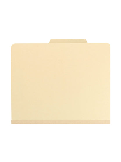 Classification File Folders, 1 Divider, 2 inch ExpansionClassification File Folders, 2/5 Cut, 2” Expansion, 1 Dividers, Manila, Letter, Manila, Letter Size, Set of 4, 086486137065