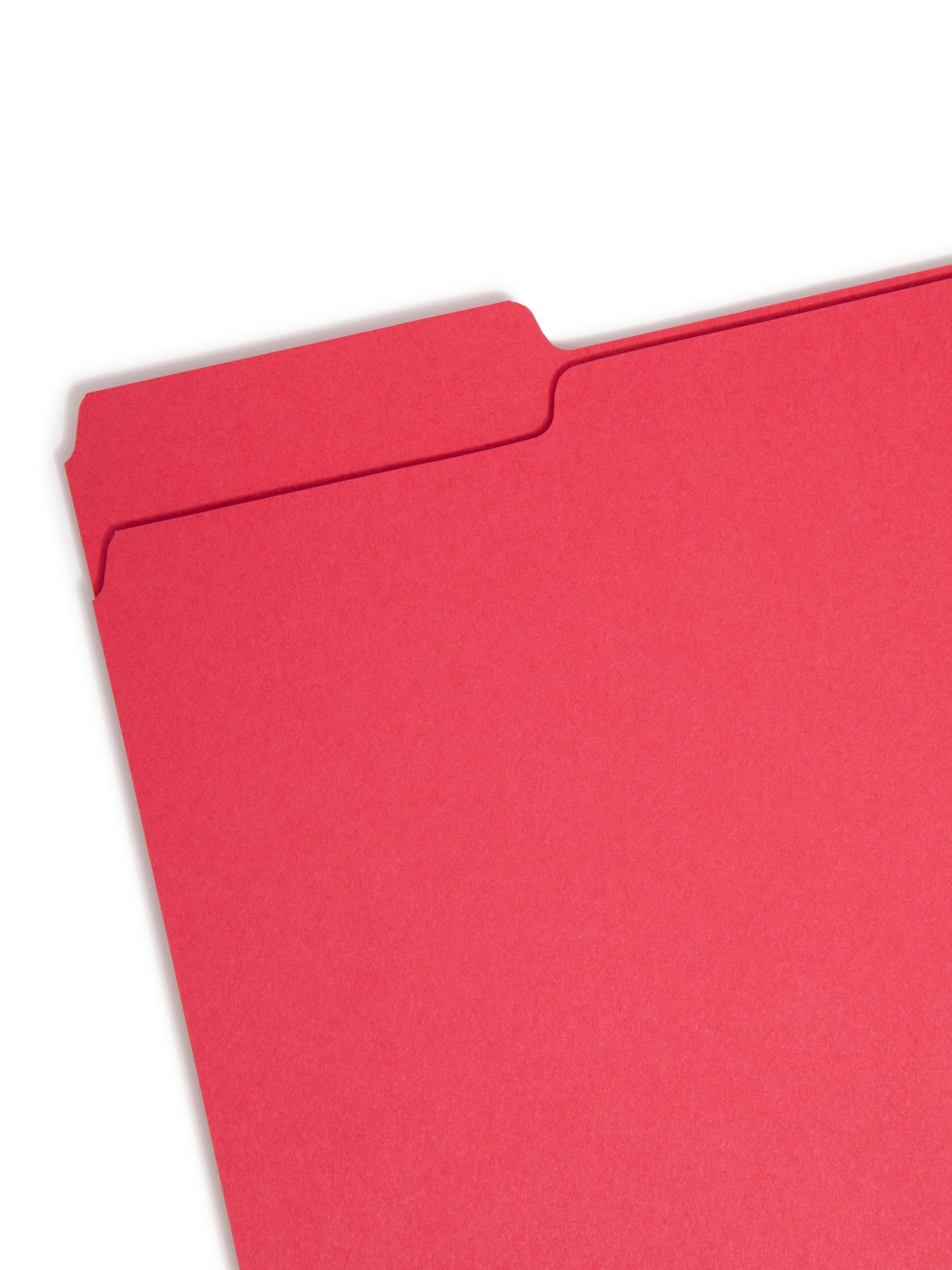 Interior File Folders, Red Color, Letter Size, Set of 100, 086486102674