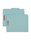 Pressboard Classification File Folders, 2 Dividers, 2 inch Expansion, Blue Color, Letter Size, 