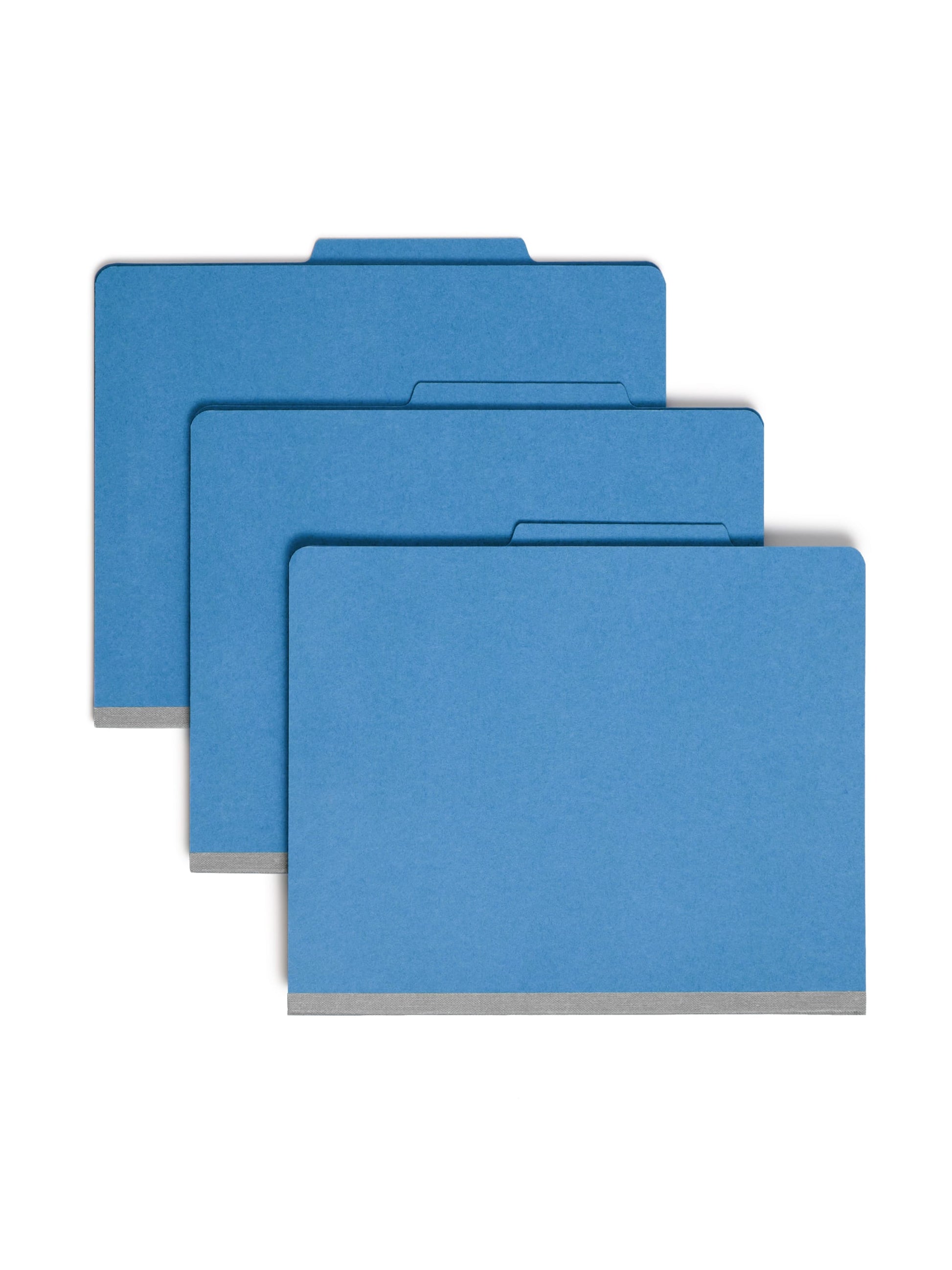 Classification File Folders, 1 Divider, 2 inch Expansion, Blue Color, Letter Size, 