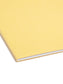 100% Recycled Reinforced Tab Fastener File Folders, Yellow Color, Letter Size, Set of 50, 086486129411