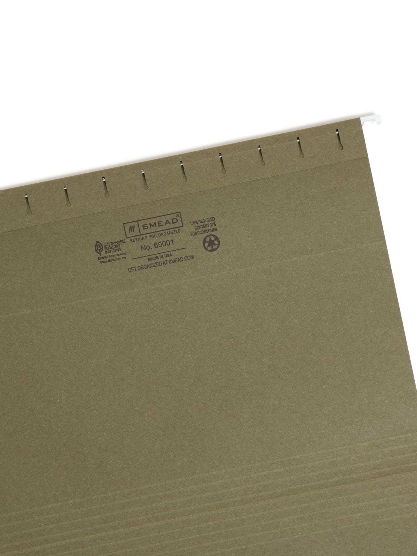 100% Recycled Hanging File Folders, Standard Green Color, Letter Size, Set of 25, 086486650014