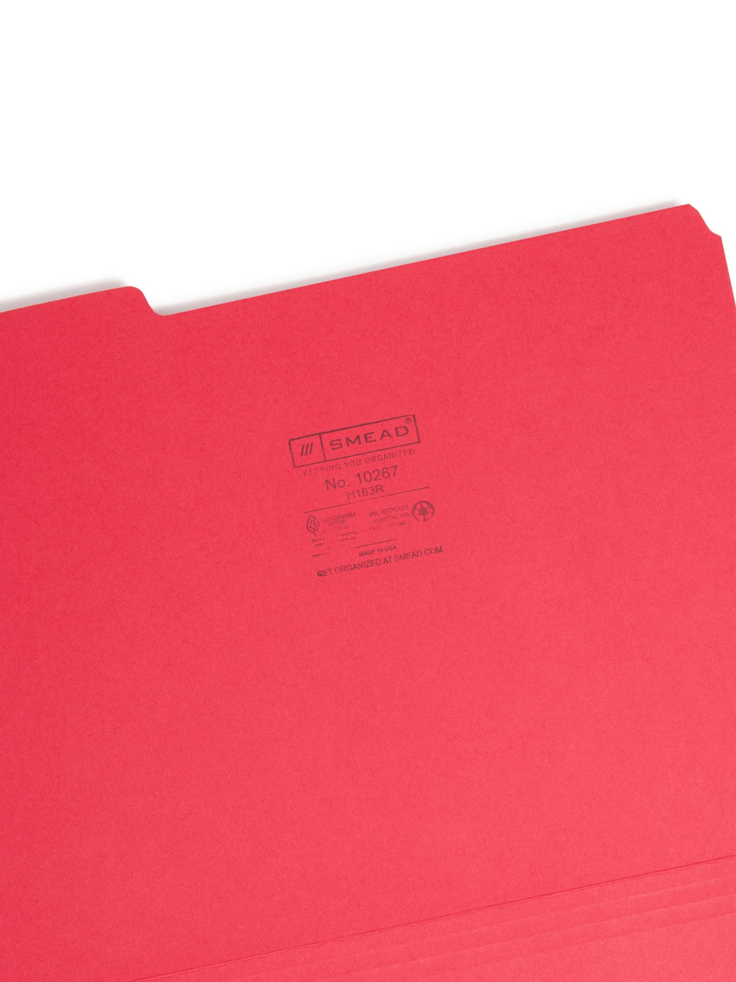 Interior File Folders, Red Color, Letter Size, Set of 100, 086486102674