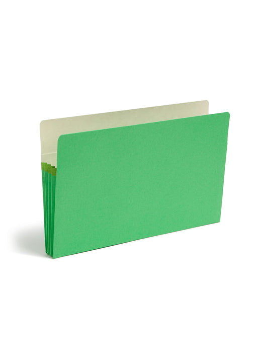 File Pockets, 3-1/2 inch Expansion, Straight-Cut Tab, Green Color, Legal Size, Set of 0, 30086486742260