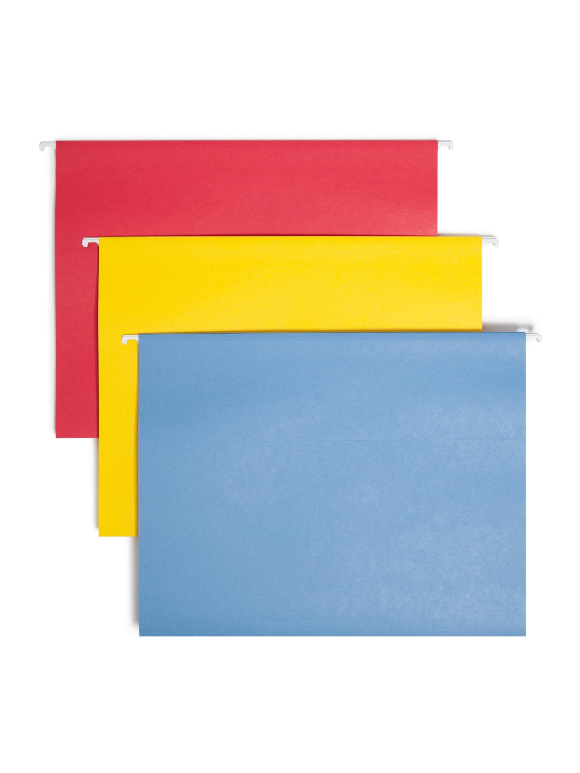 TUFF® Hanging File Folders with Easy Slide® Tabs, Assorted Colors Color, Letter Size, Set of 15, 086486640404
