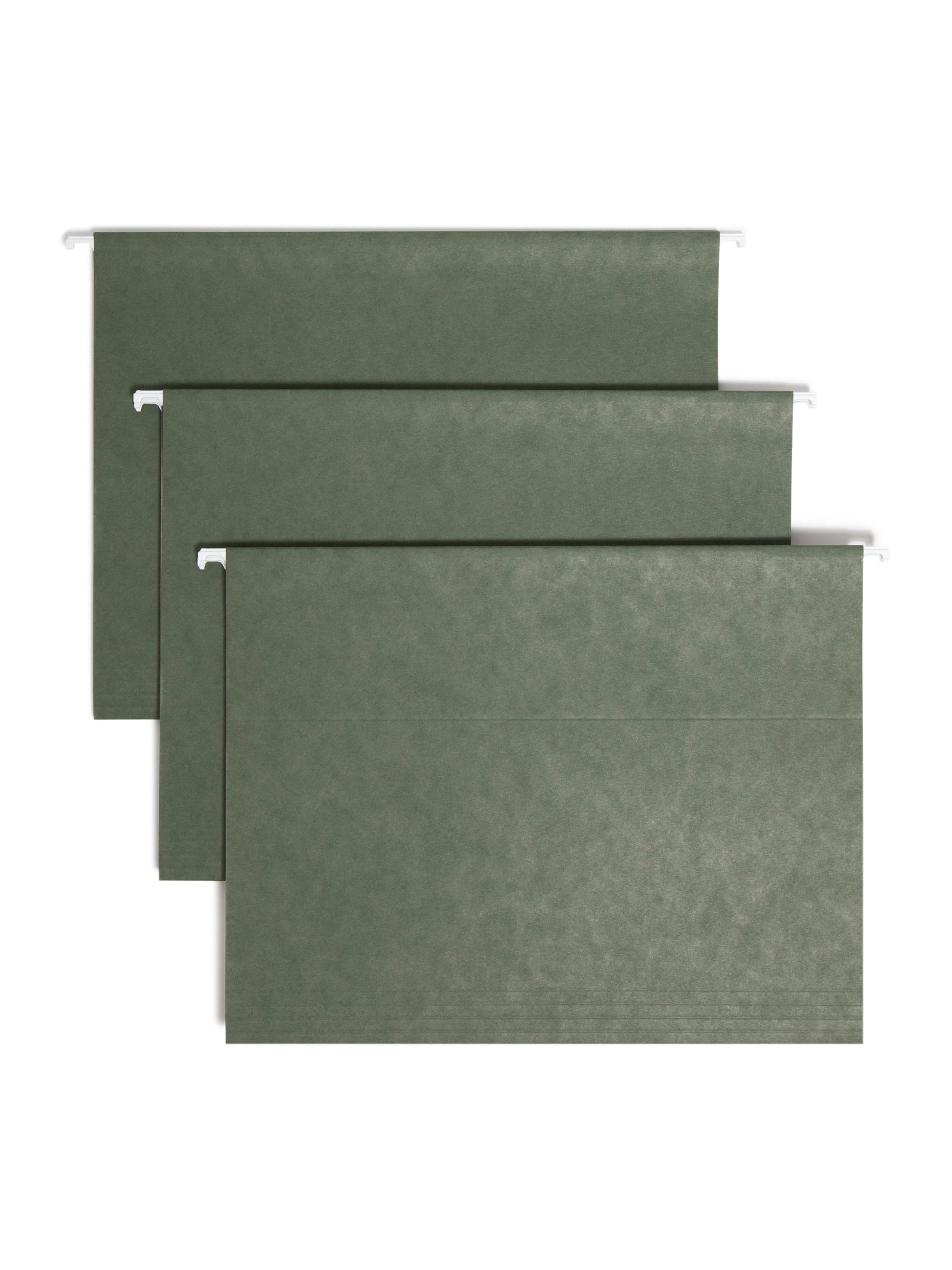 TUFF® Hanging File Folders with Easy Slide® Tabs, Standard Green Color, Letter Size, Set of 20, 086486640367