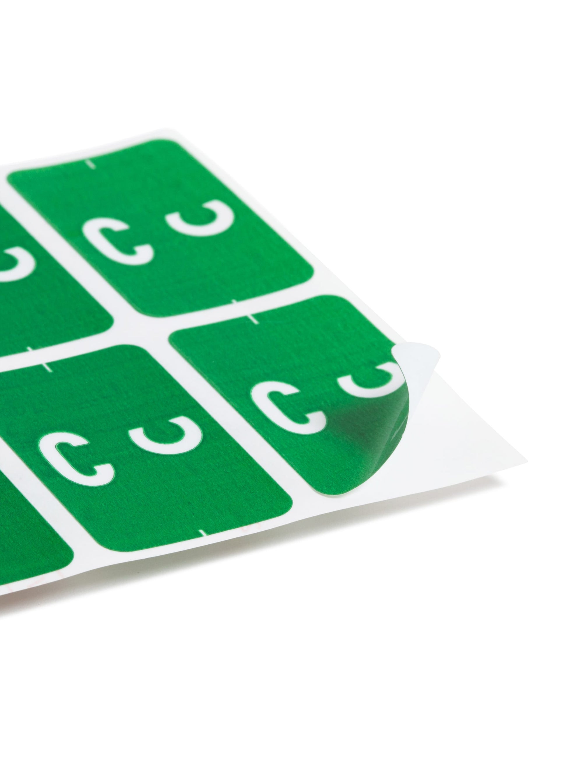 AlphaZ® ACCS Color Coded Alphabetic Labels - Sheets, Dark Green Color, 1" X 1-5/8" Size, 