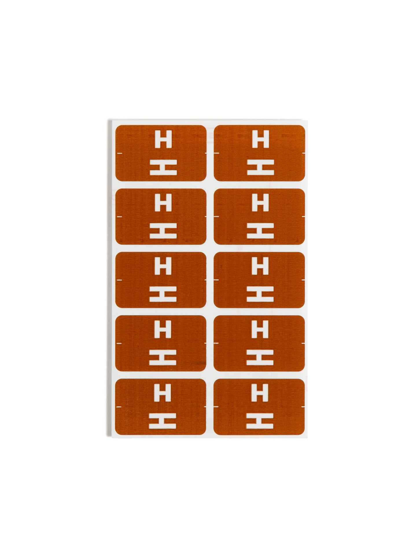 AlphaZ® ACCS Color Coded Alphabetic Labels - Sheets, Dark Brown Color, 1" X 1-5/8" Size, 