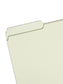 SafeSHIELD® Pressboard Fastener File Folders, 1 inch Expansion, 1/3-Cut Tab, Gray/Green Color, Letter Size, 