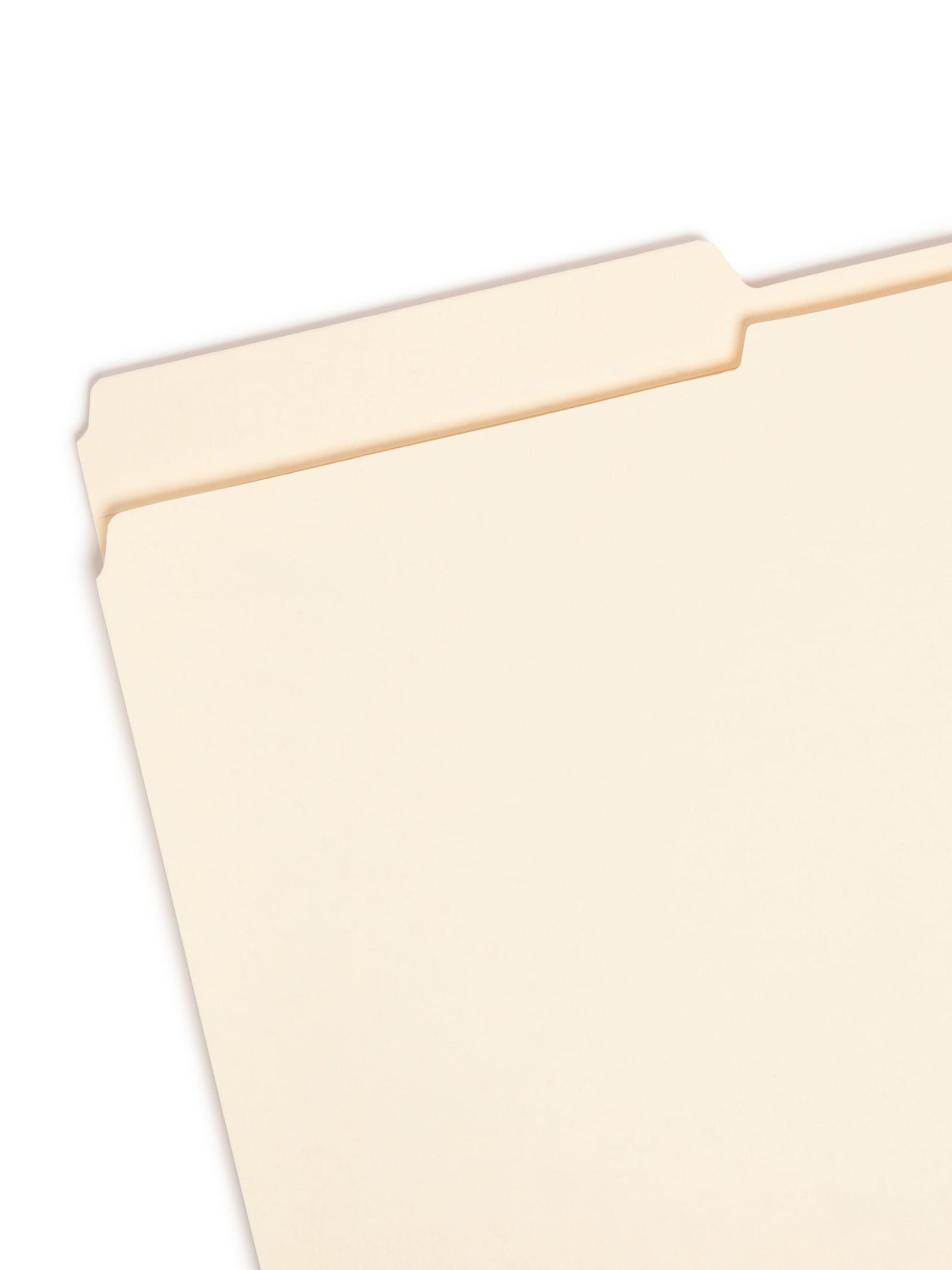 Reinforced Tab File Folders, 1/2-Cut Tab, Manila Color, Letter Size, Set of 100, 086486103268
