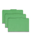 SafeSHIELD® Pressboard Classification File Folders with Pocket Dividers, Green Color, Legal Size, 