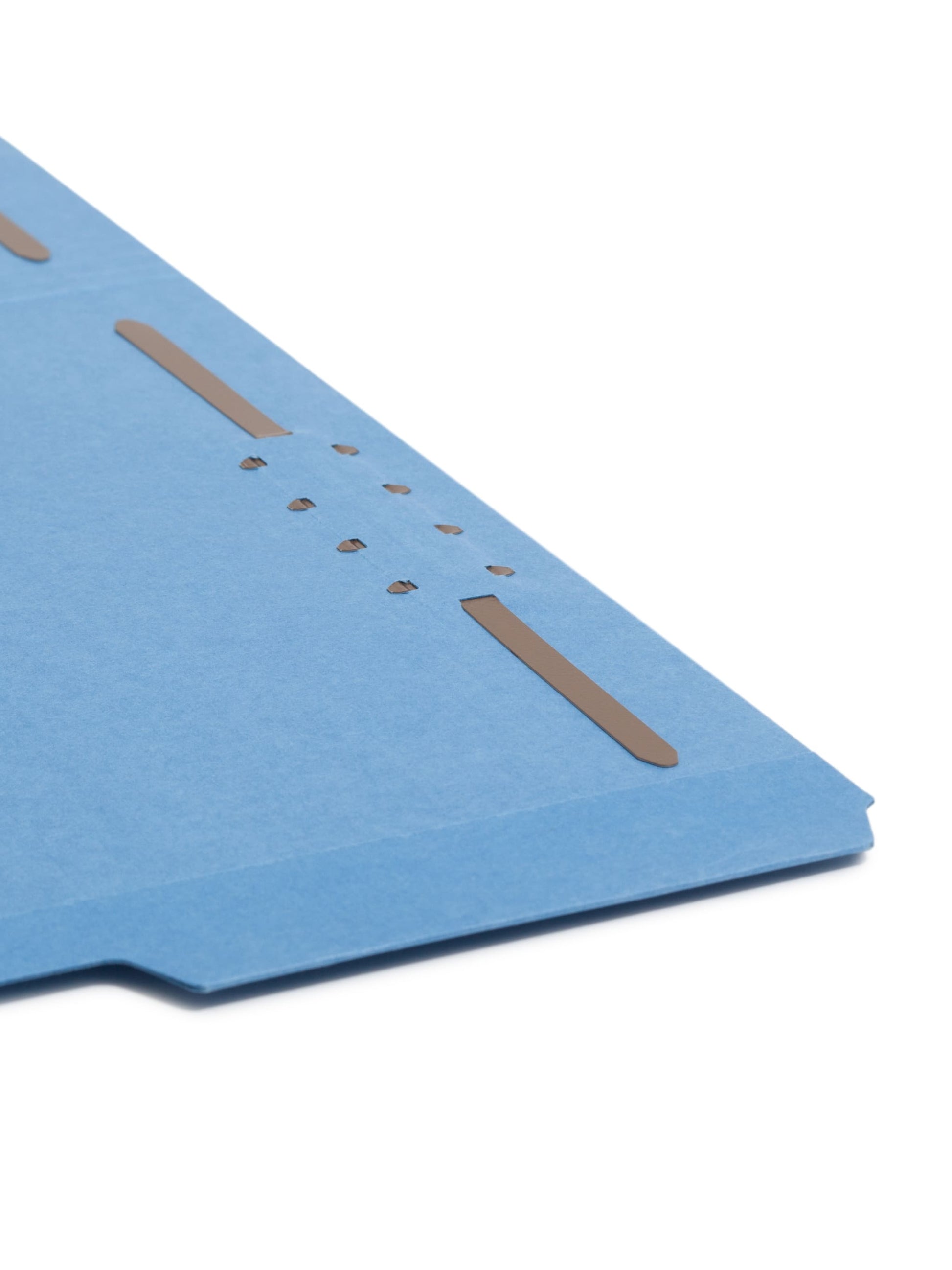 100% Recycled Reinforced Tab Fastener File Folders, Blue Color, Letter Size, Set of 50, 086486120418