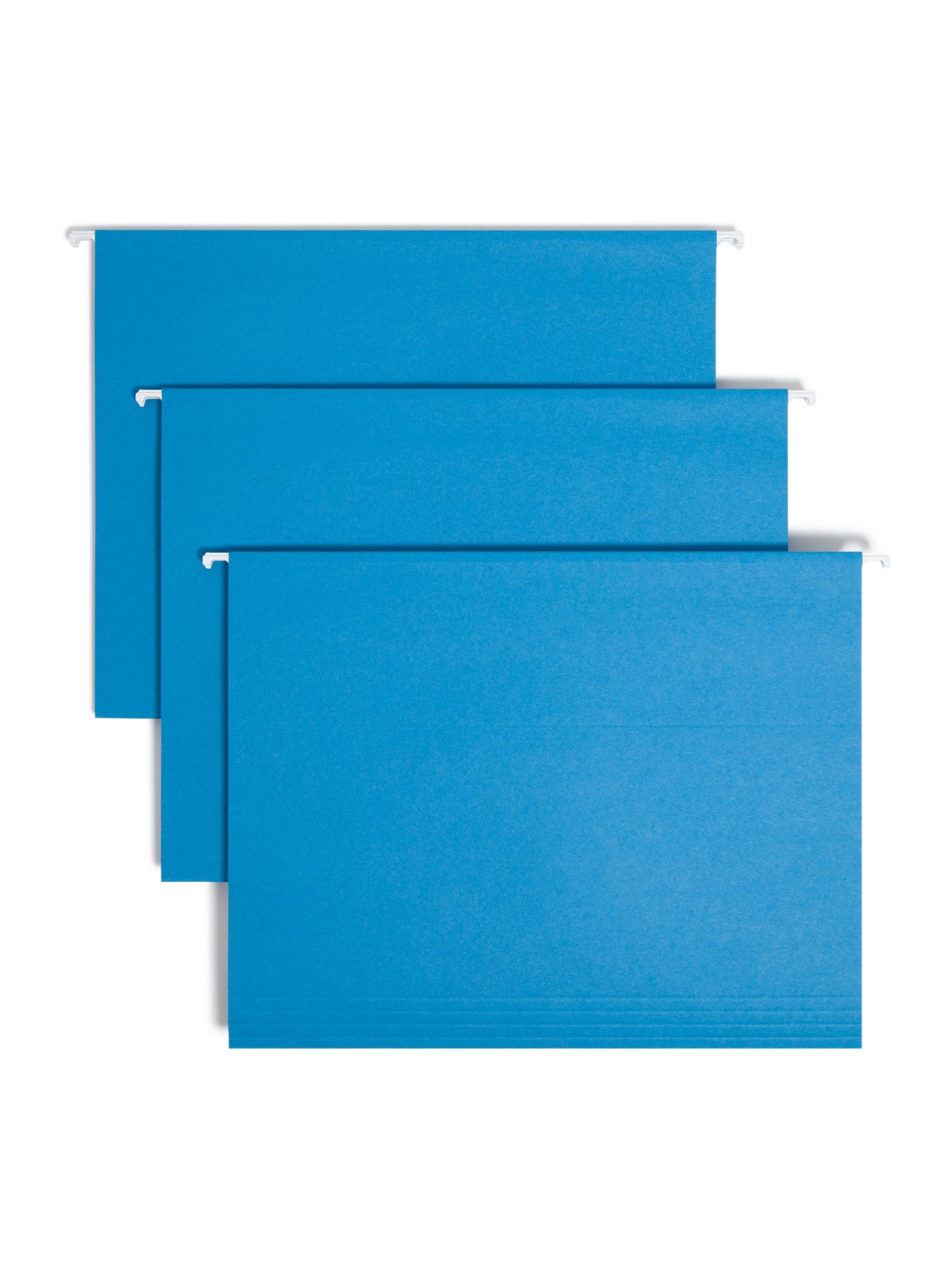 Standard Hanging File Folders with 1/5-Cut Tabs, Blue Color, Letter Size, Set of 25, 086486640688
