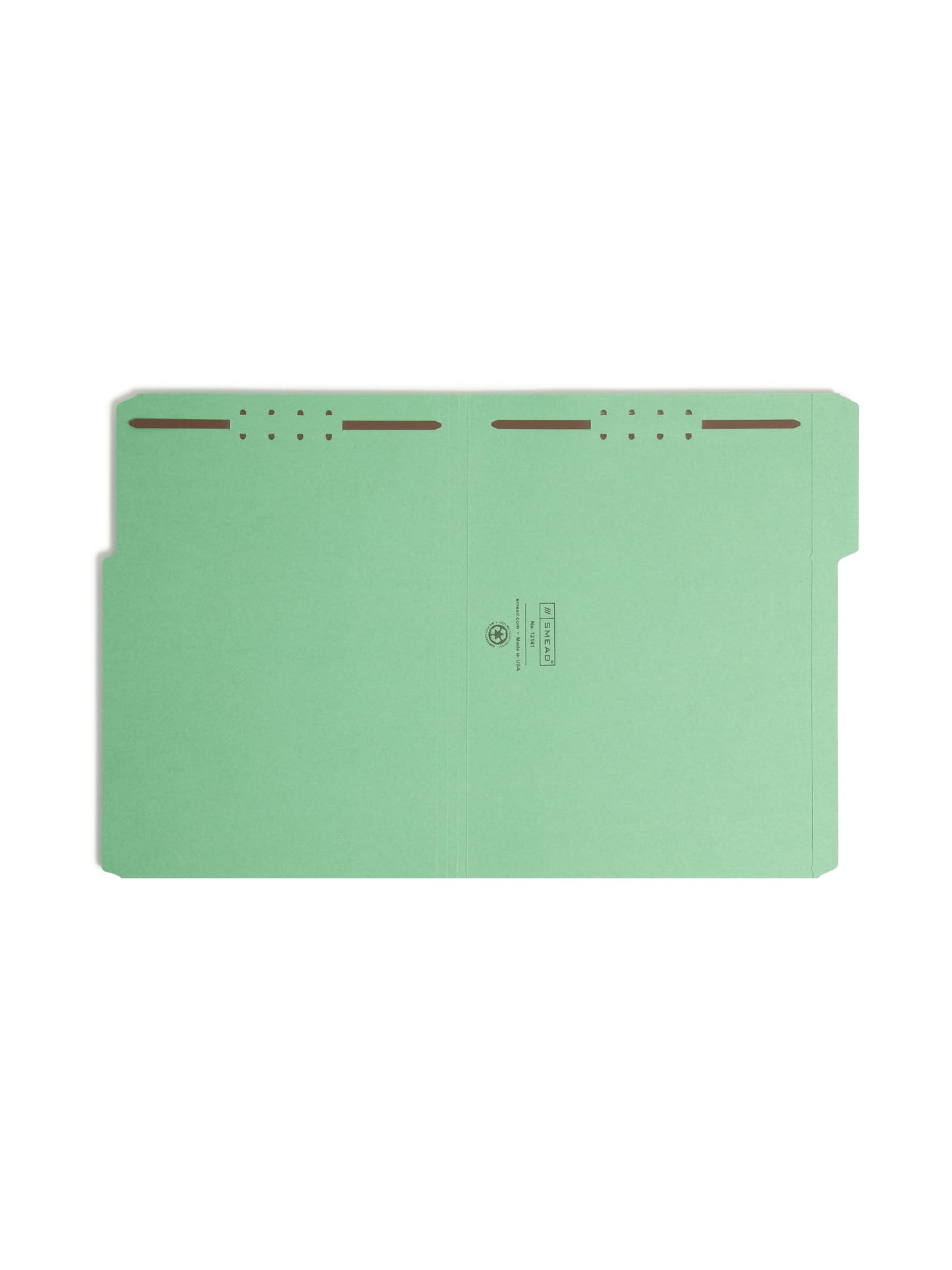 100% Recycled Reinforced Tab Fastener File Folders, Green Color, Letter Size, Set of 50, 086486121415