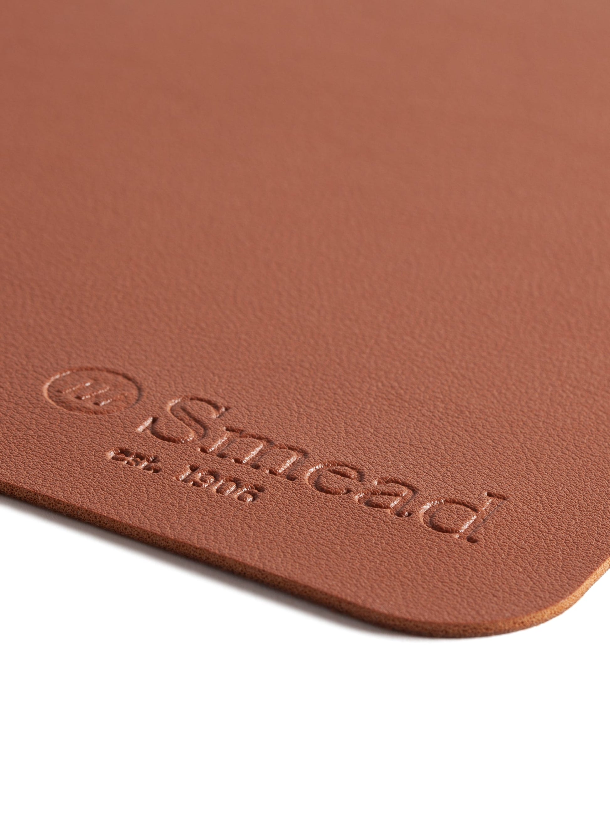 Vegan Leather Desk Pad, Saddle Color, 36X17 Size, 086486648271
