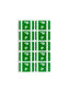AlphaZ® ACCS Color Coded Alphabetic Labels - Sheets, Dark Green Color, 1" X 1-5/8" Size, 