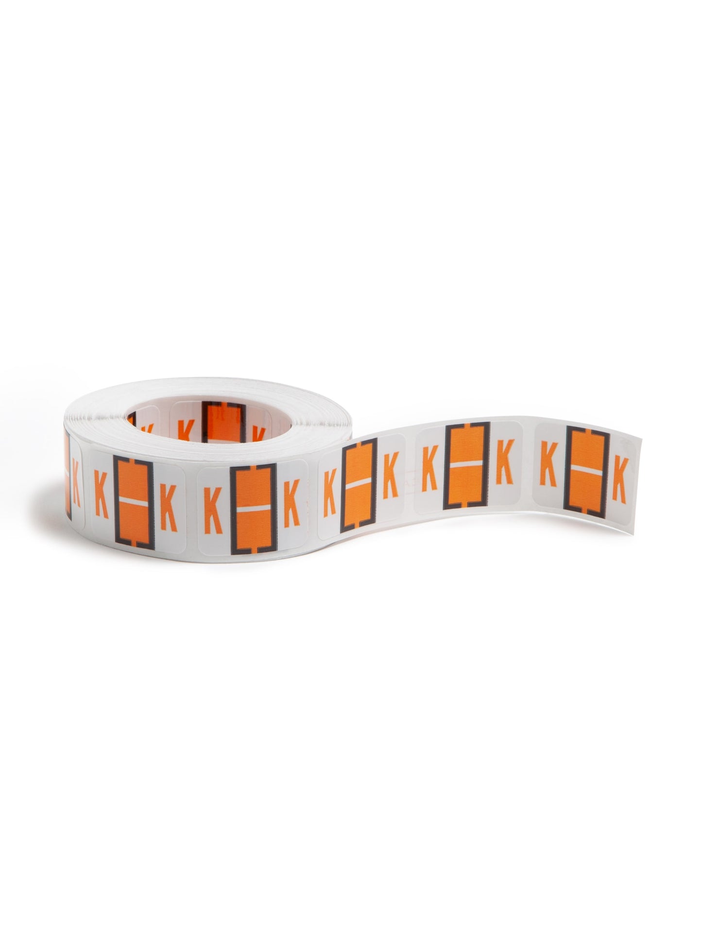 BCCR Bar Style Color-Coded Alphabetic Labels, A-Z Rolls, Light Orange Color, 1-1/4" X 1" Size, 