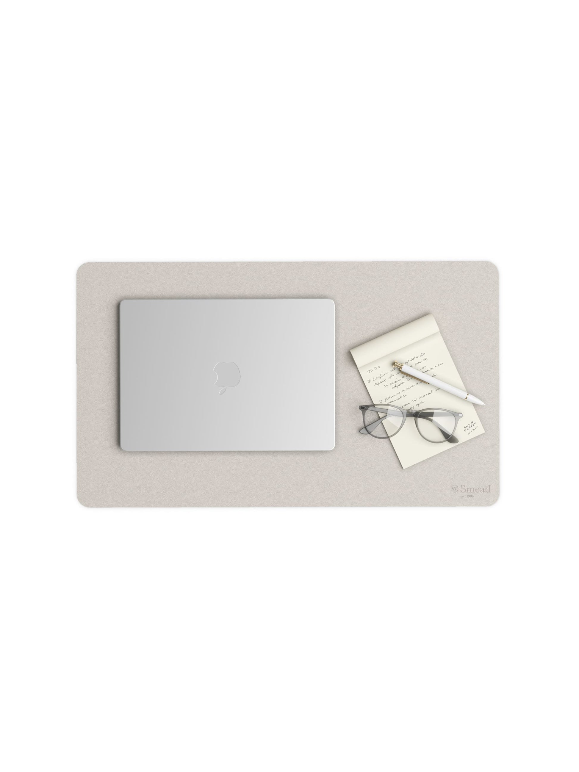 Vegan Leather Desk Pad, Sandstone Color, 23.6"X13.7" Size, 086486648363