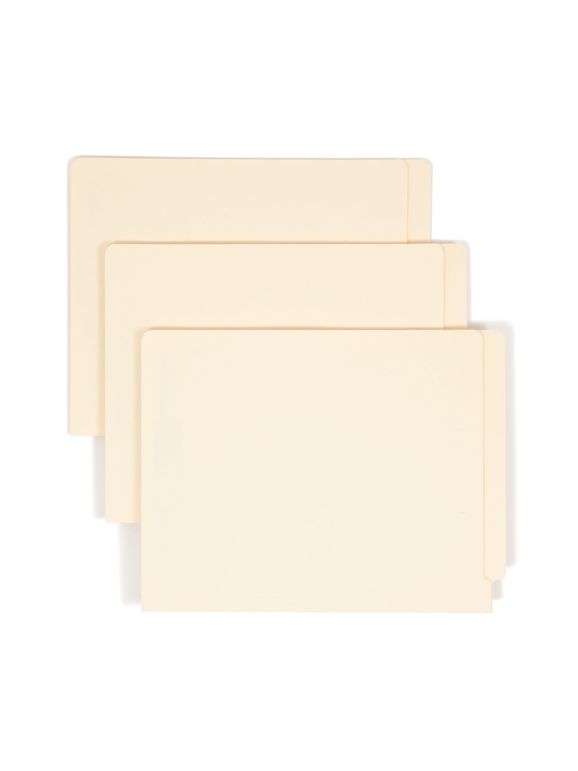Shelf-Master® Reinforced End Tab Fastener File Folders, Straight-Cut Tab, 2 Fasteners, Bi-lingual, Manila Color, Letter Size, Set of 50, 086486246002