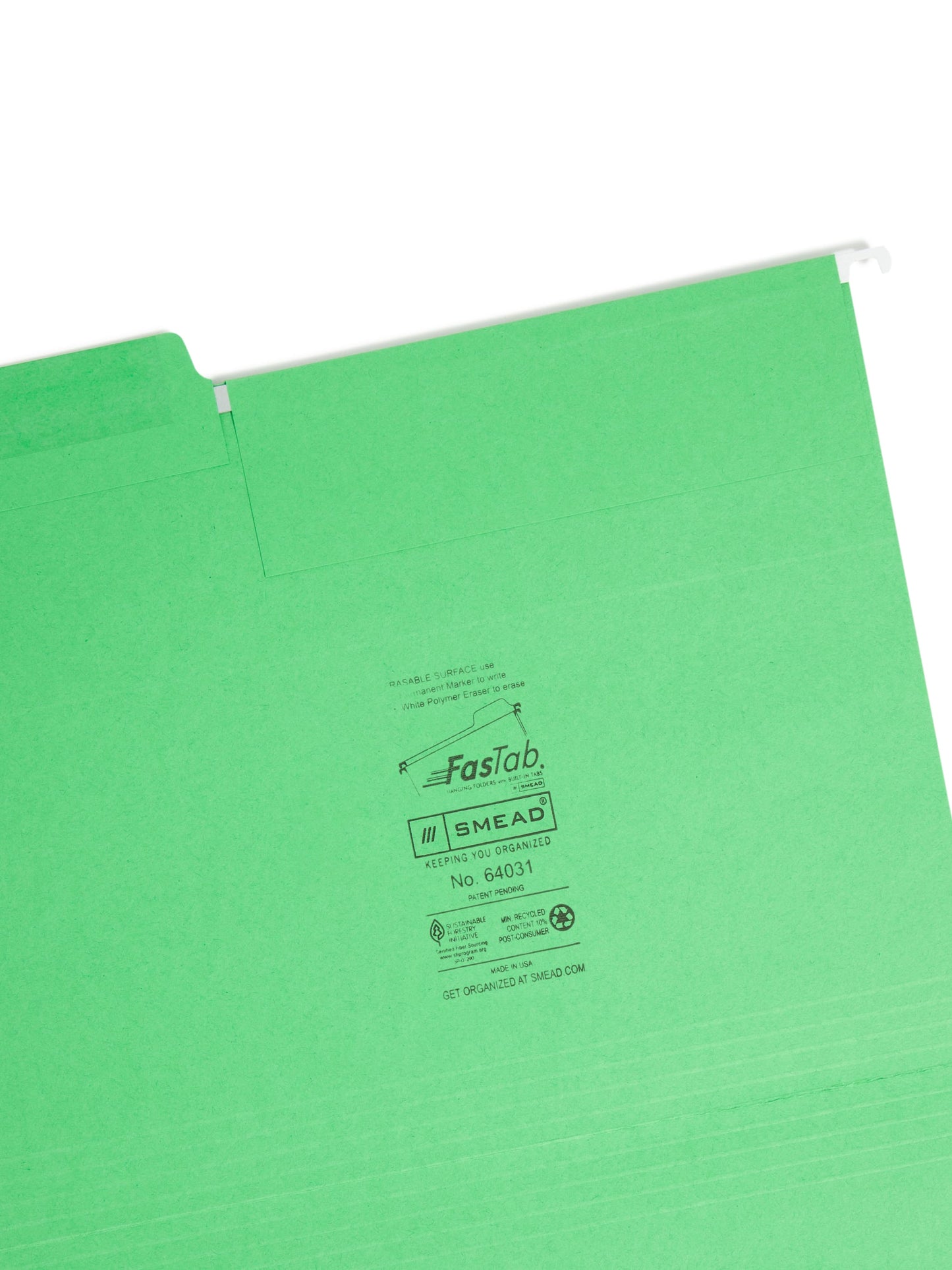 Erasable FasTab® Hanging File Folders, Assorted Colors Color, Letter Size, Set of 18, 086486640312