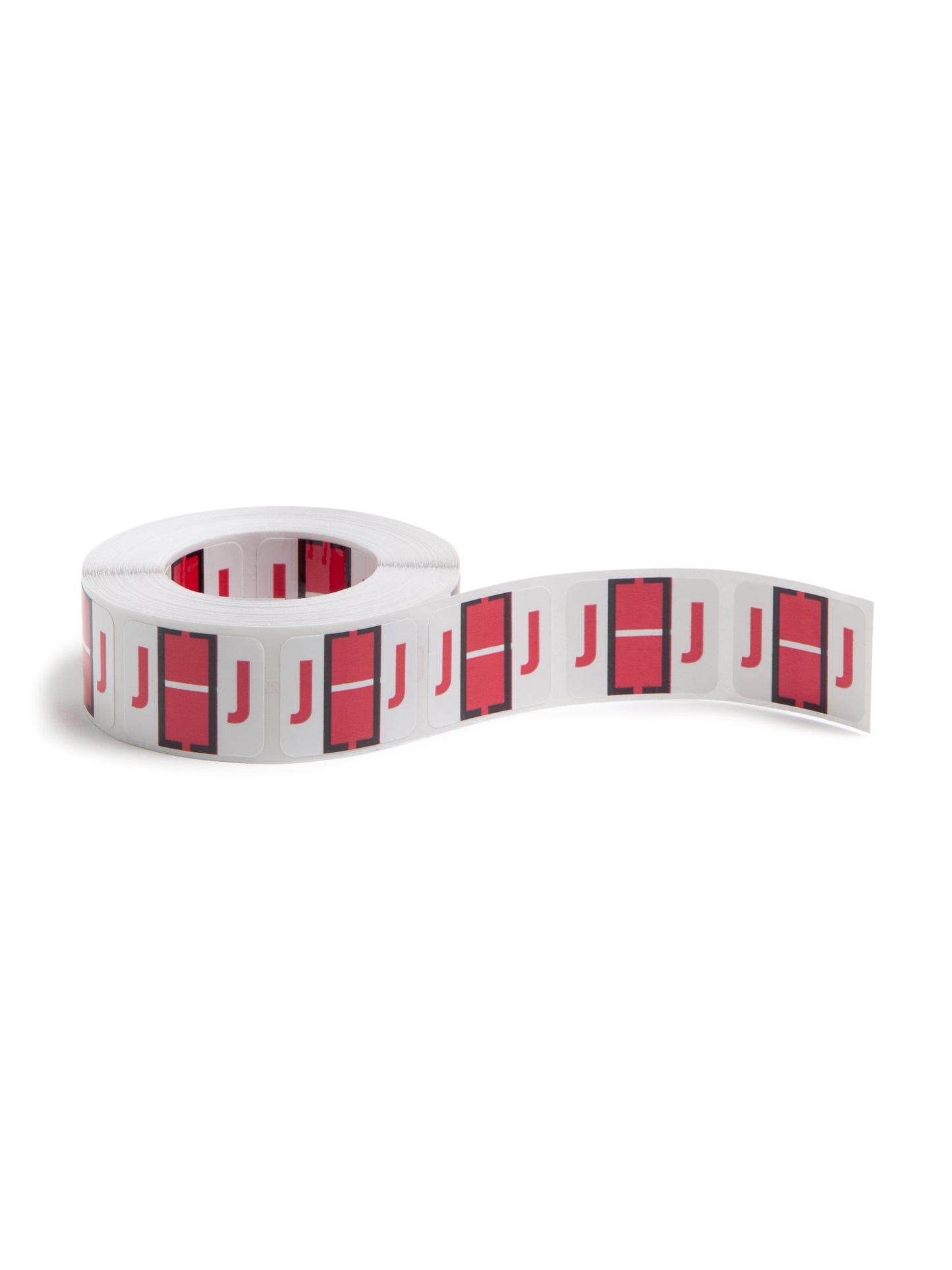 BCCR Bar Style Color-Coded Alphabetic Labels, A-Z Rolls, Red Color, 1-1/4" X 1" Size, 